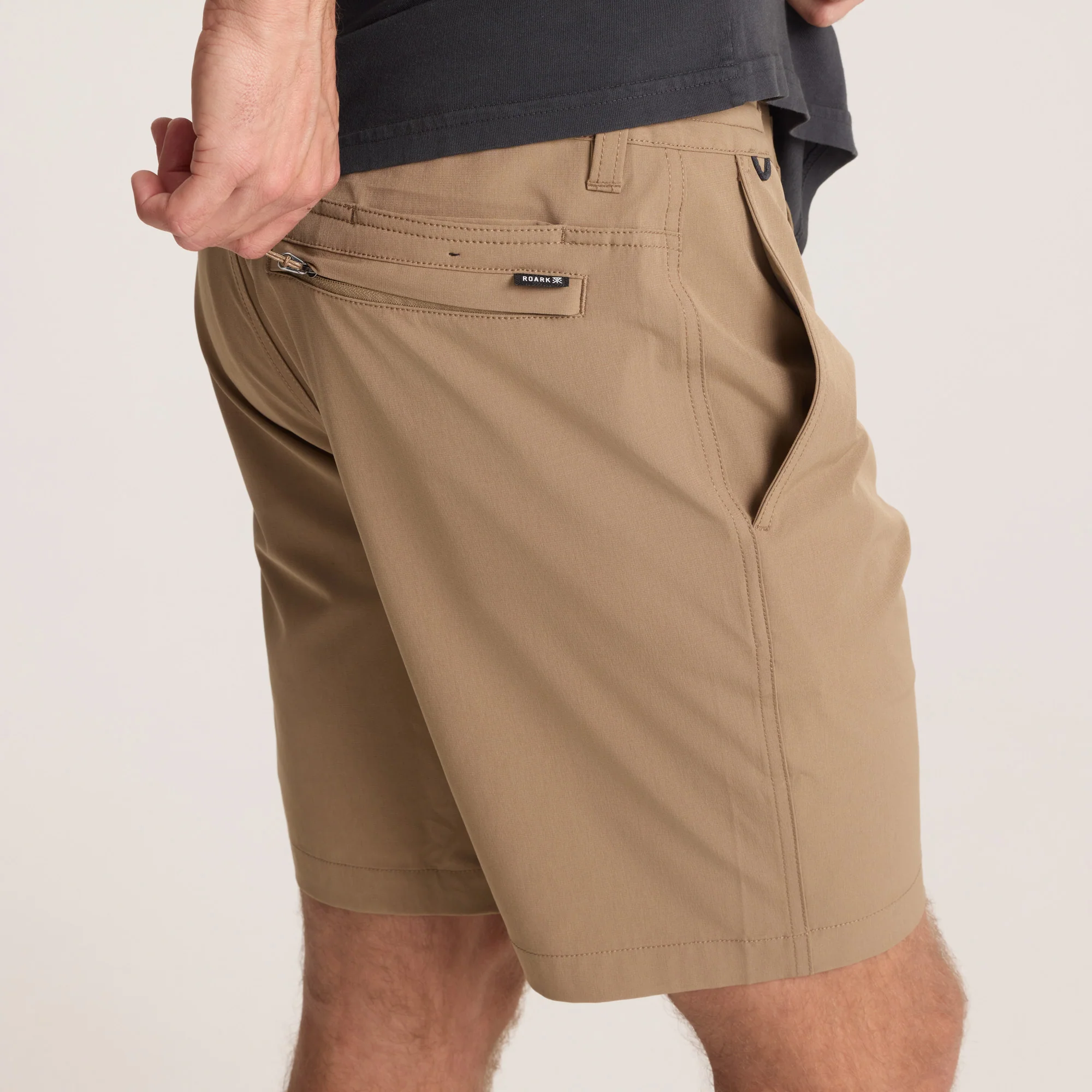 Hytide Hybrid Shorts - Dark Khaki - Image 9