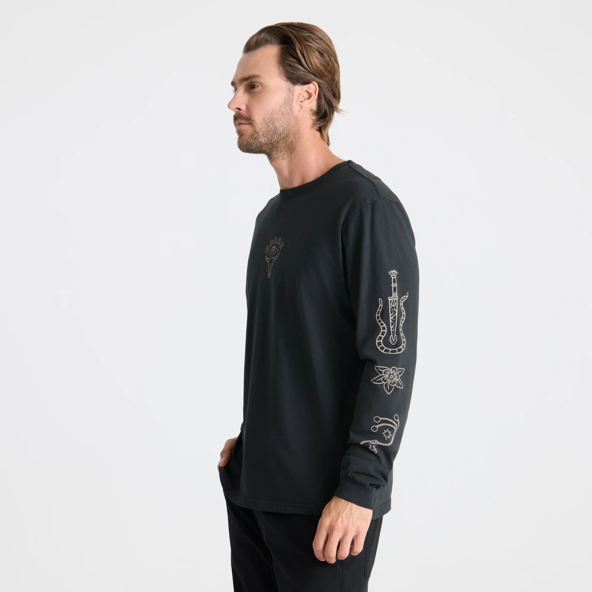Icons Premium Long Sleeve Tee - Black - Image 3