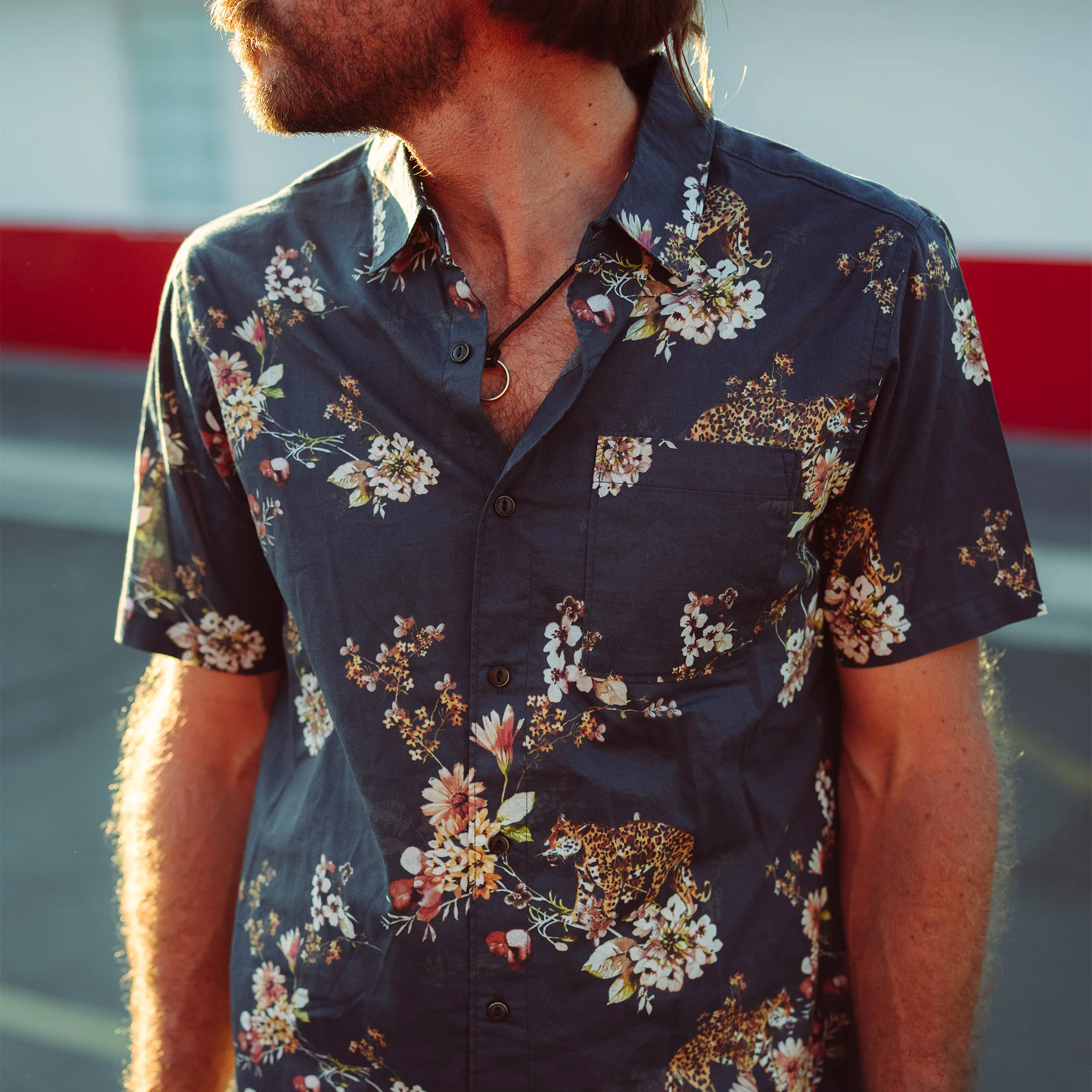 Journey Short Sleeve Button Up Shirt - Deep Navy - Image 2