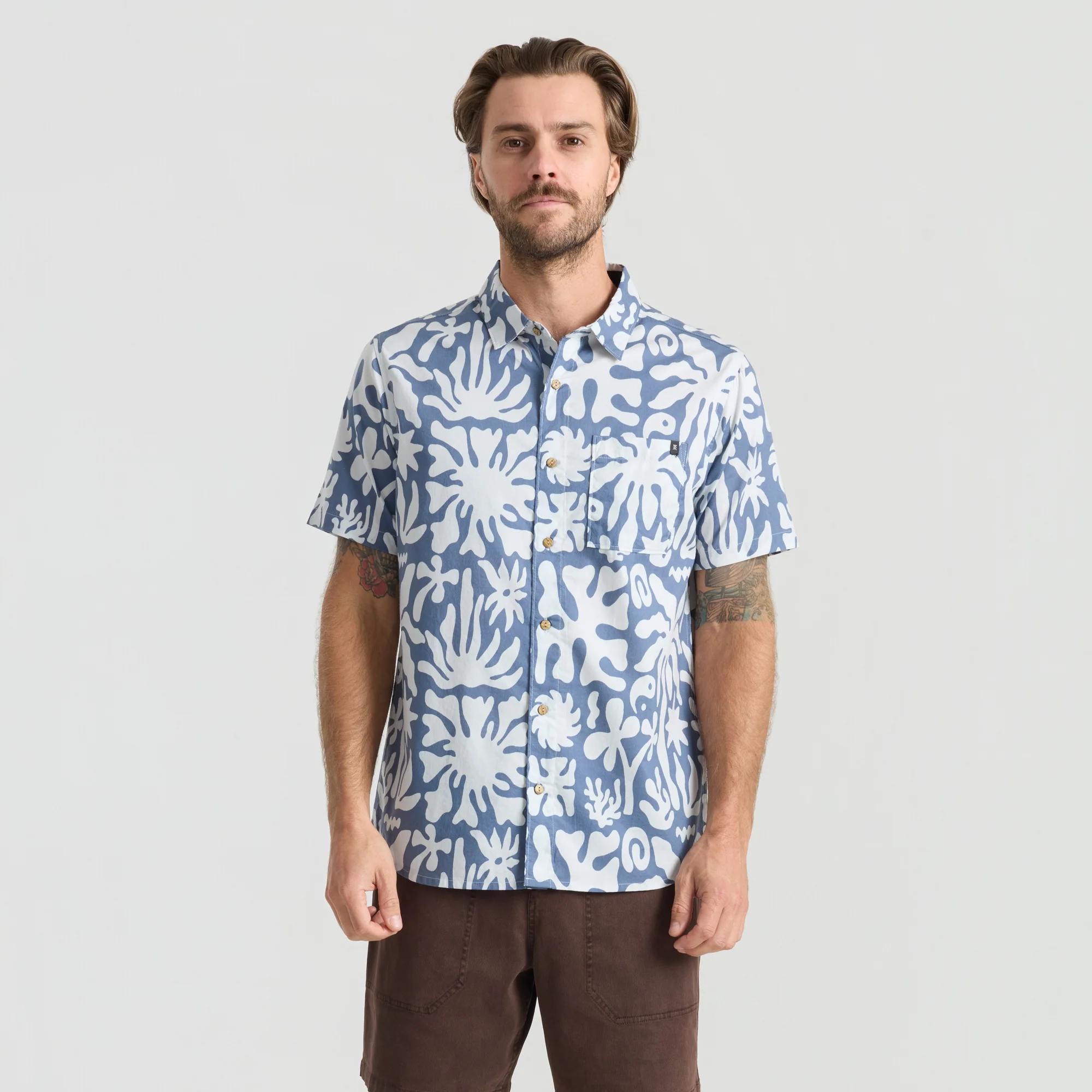 Journey Short Sleeve Button Up Shirt - Neptune - Image 2