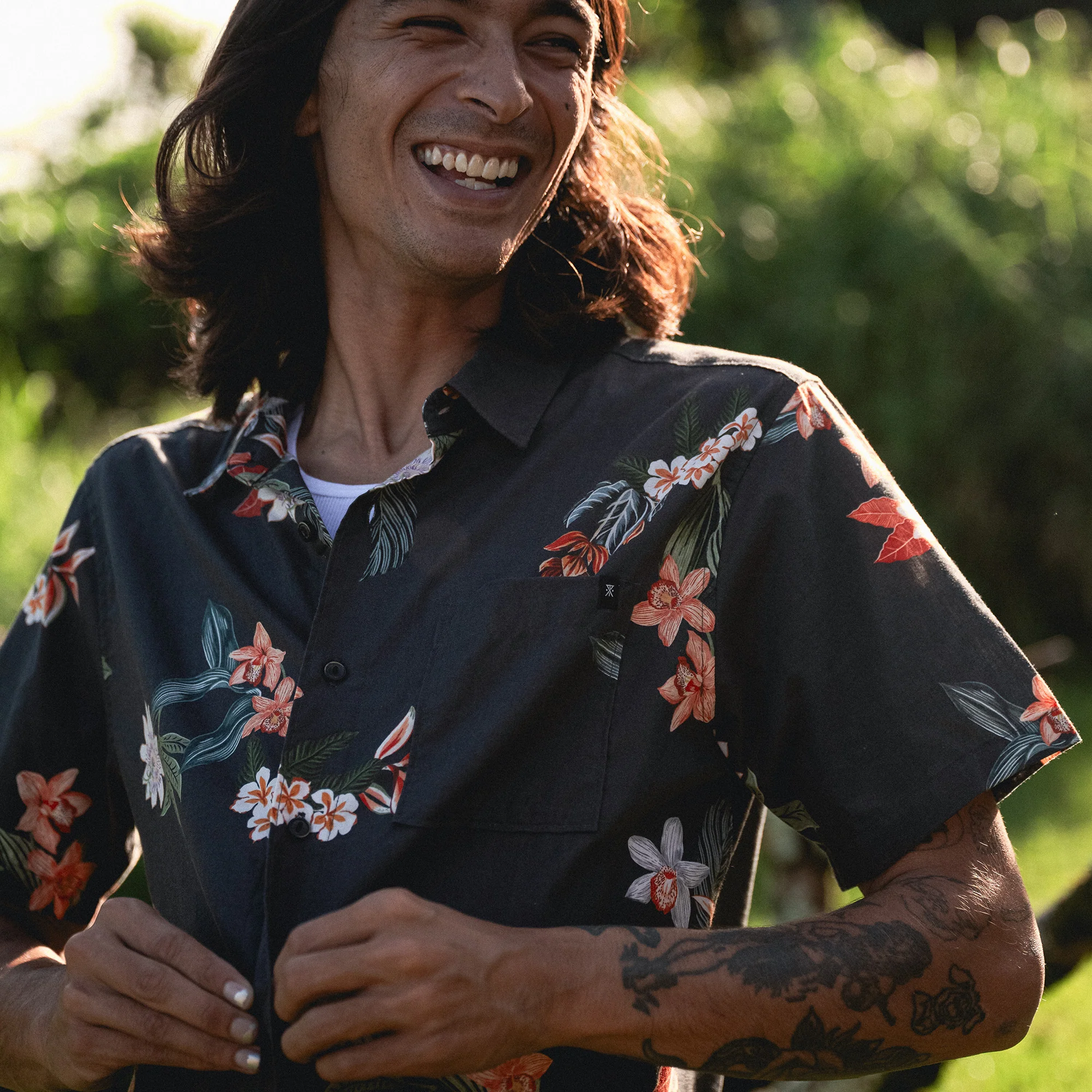 Journey Short Sleeve Button Up Shirt - Onyx - Image 3