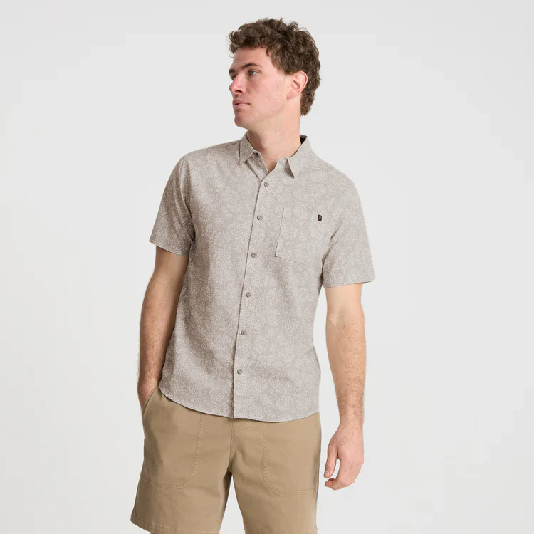 Journey Short Sleeve Button Up Shirt - Ghost Grey - Image 2