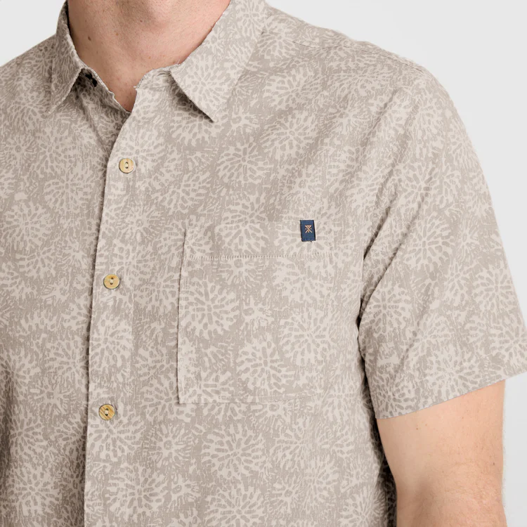 Journey Short Sleeve Button Up Shirt - Ghost Grey - Image 5