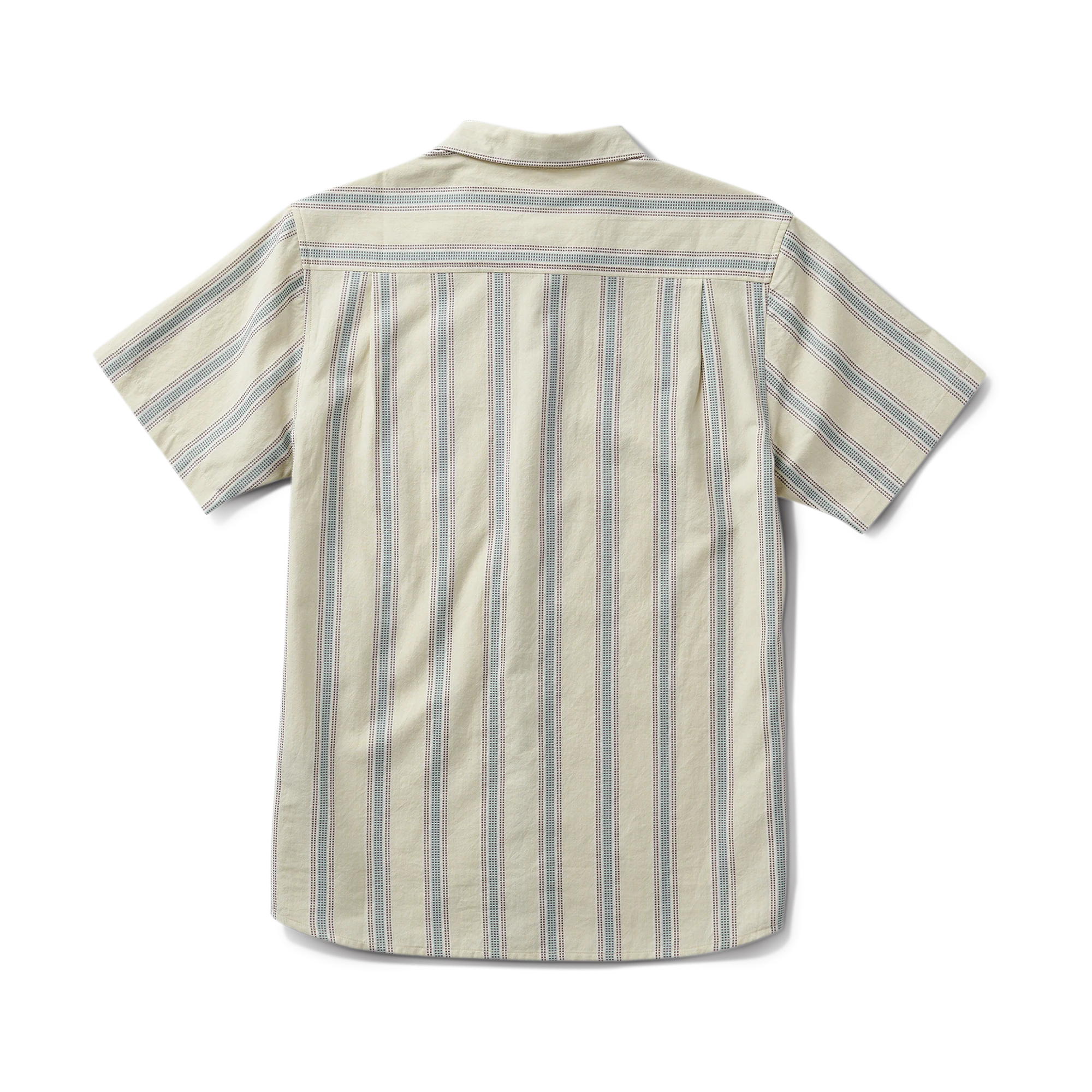 Journey Short Sleeve Button Up Shirt - Stripe Seafoam - Image 6