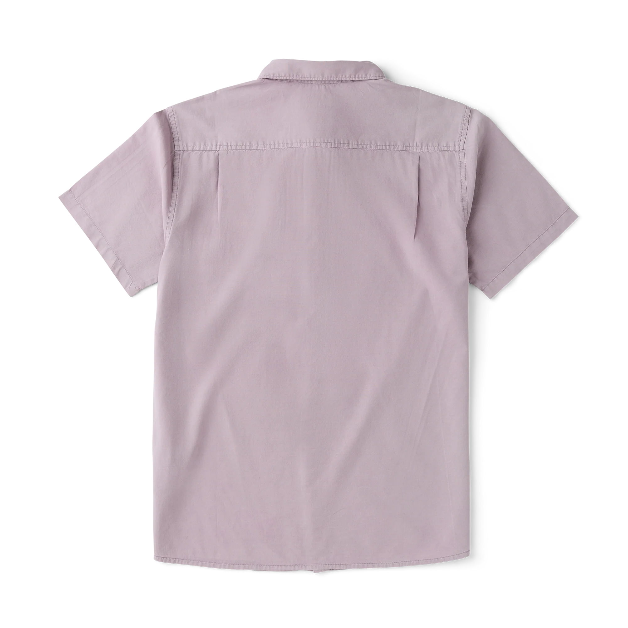 Made To Fade Short Sleeve Button Up Shirt - Washed Dusty Lilac - Image 2