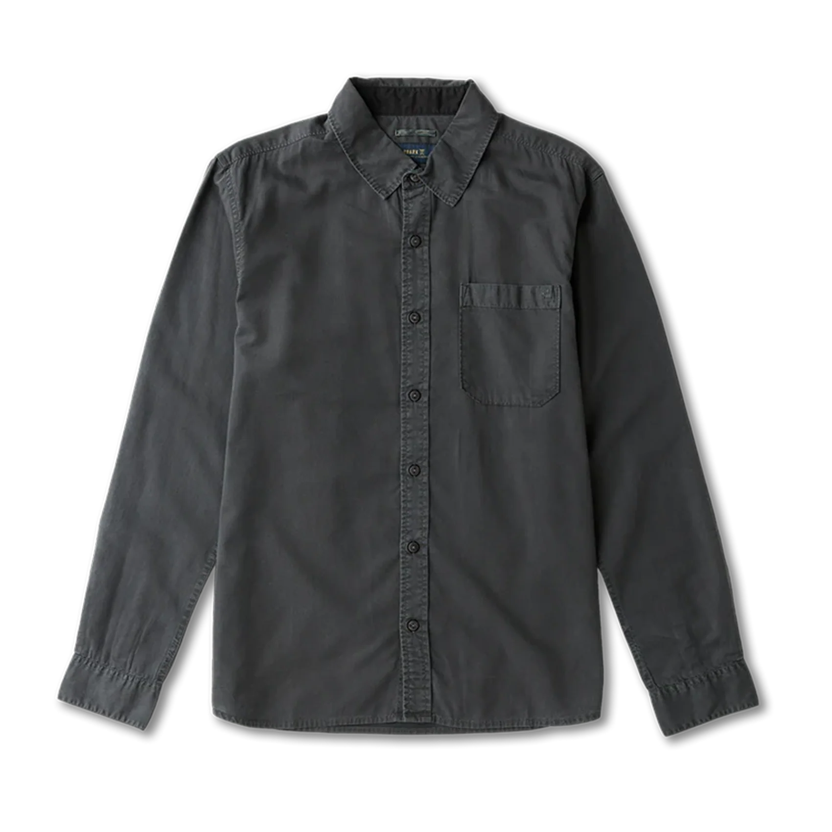 Made To Fade Long Sleeve Button Up Shirt - Washed Charcoal