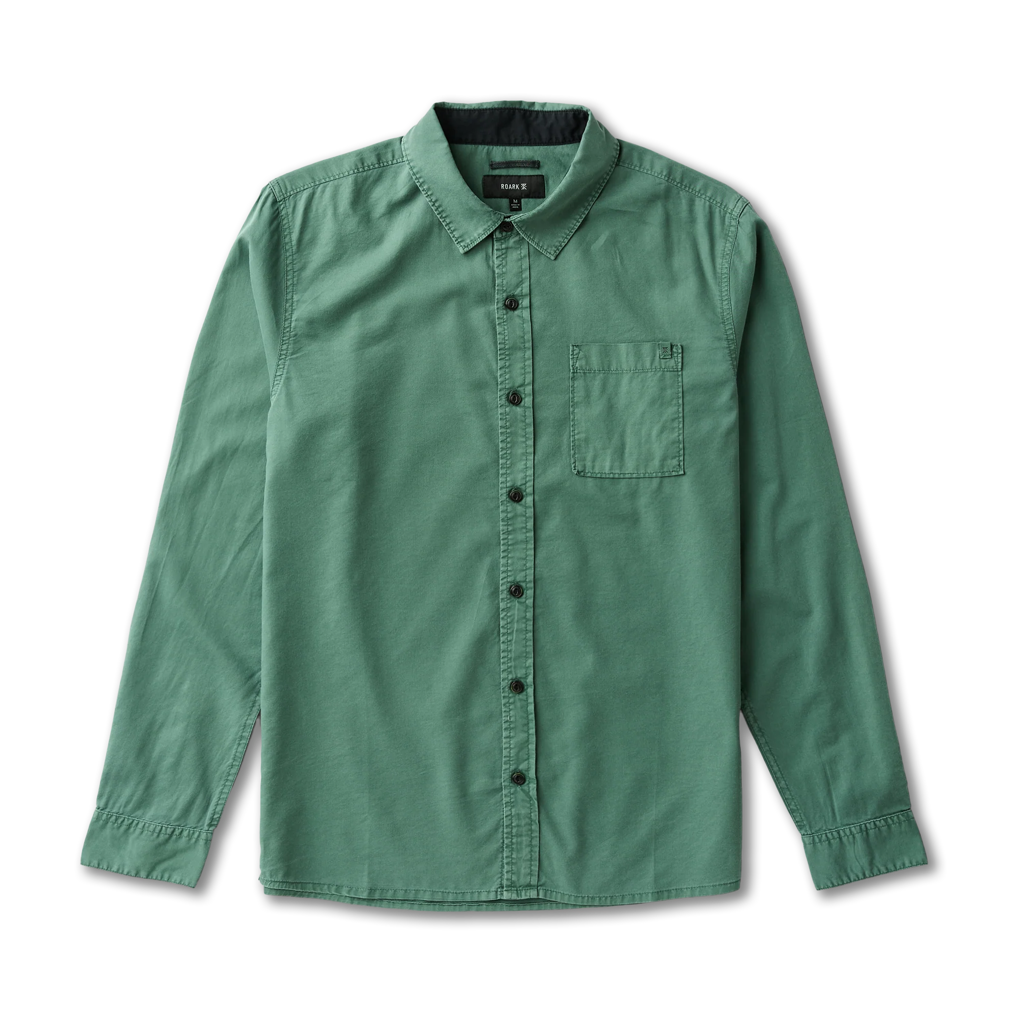 Made To Fade Long Sleeve Button Up Shirt - Washed Slate Green