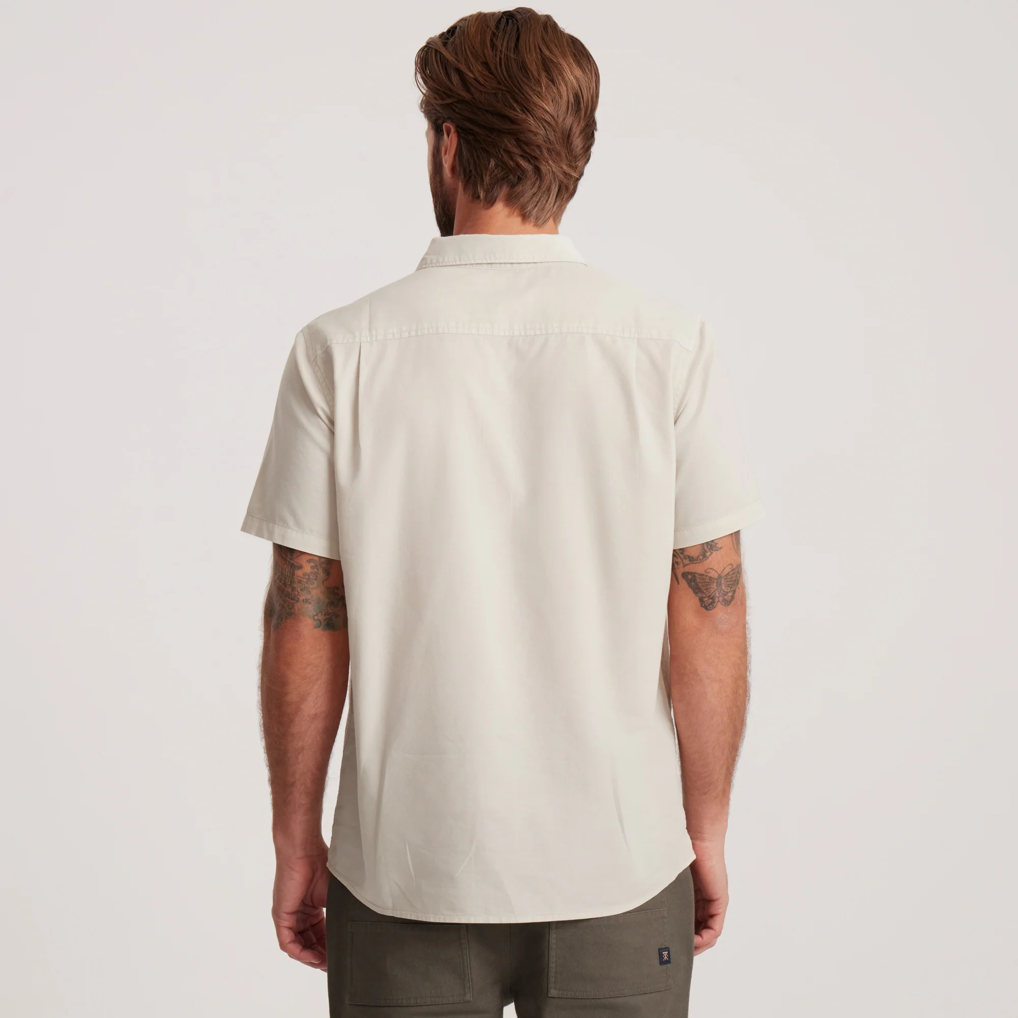 Made To Fade Short Sleeve Button Up Shirt - Washed Bone - Image 3