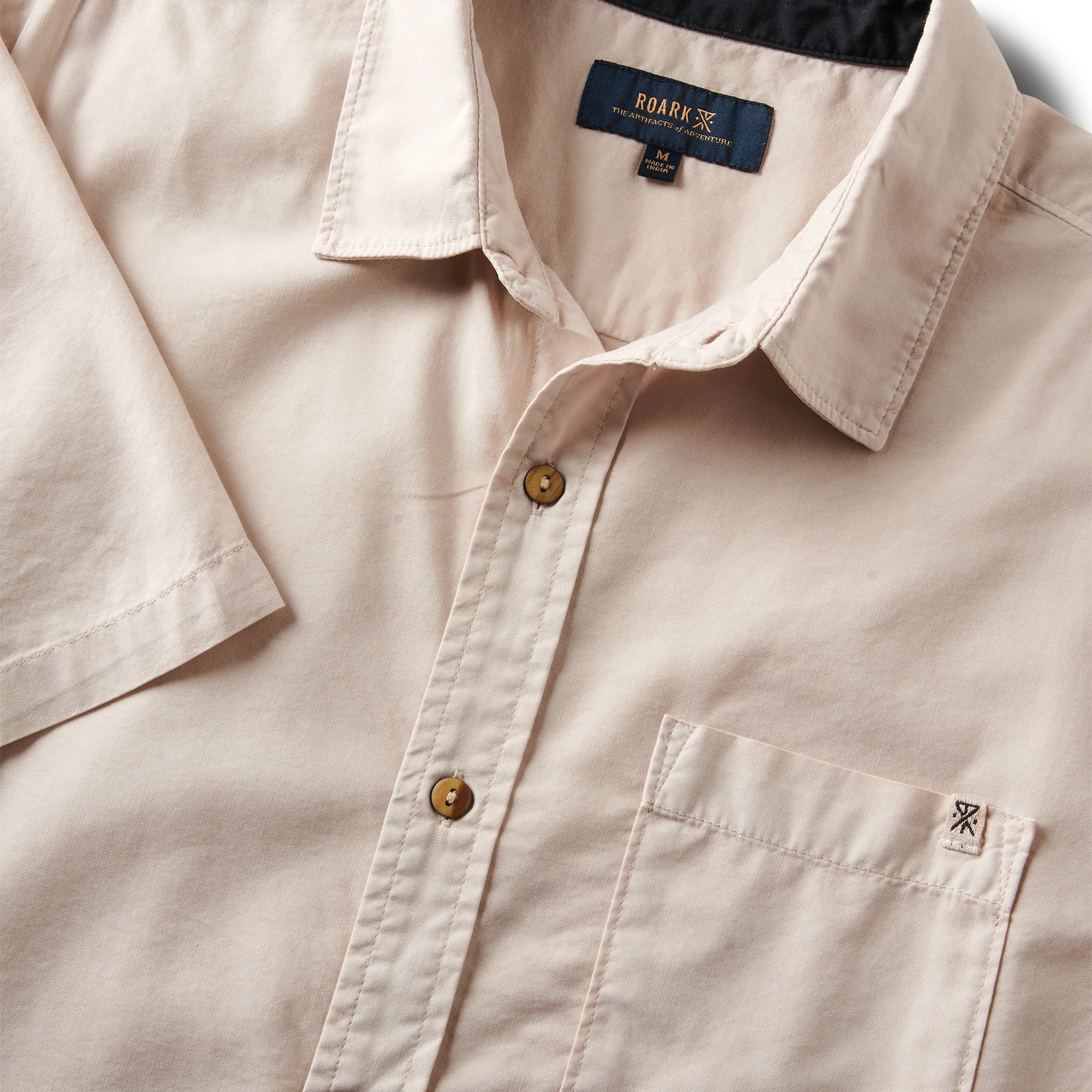 Made To Fade Short Sleeve Button Up Shirt - Washed Bone - Image 8