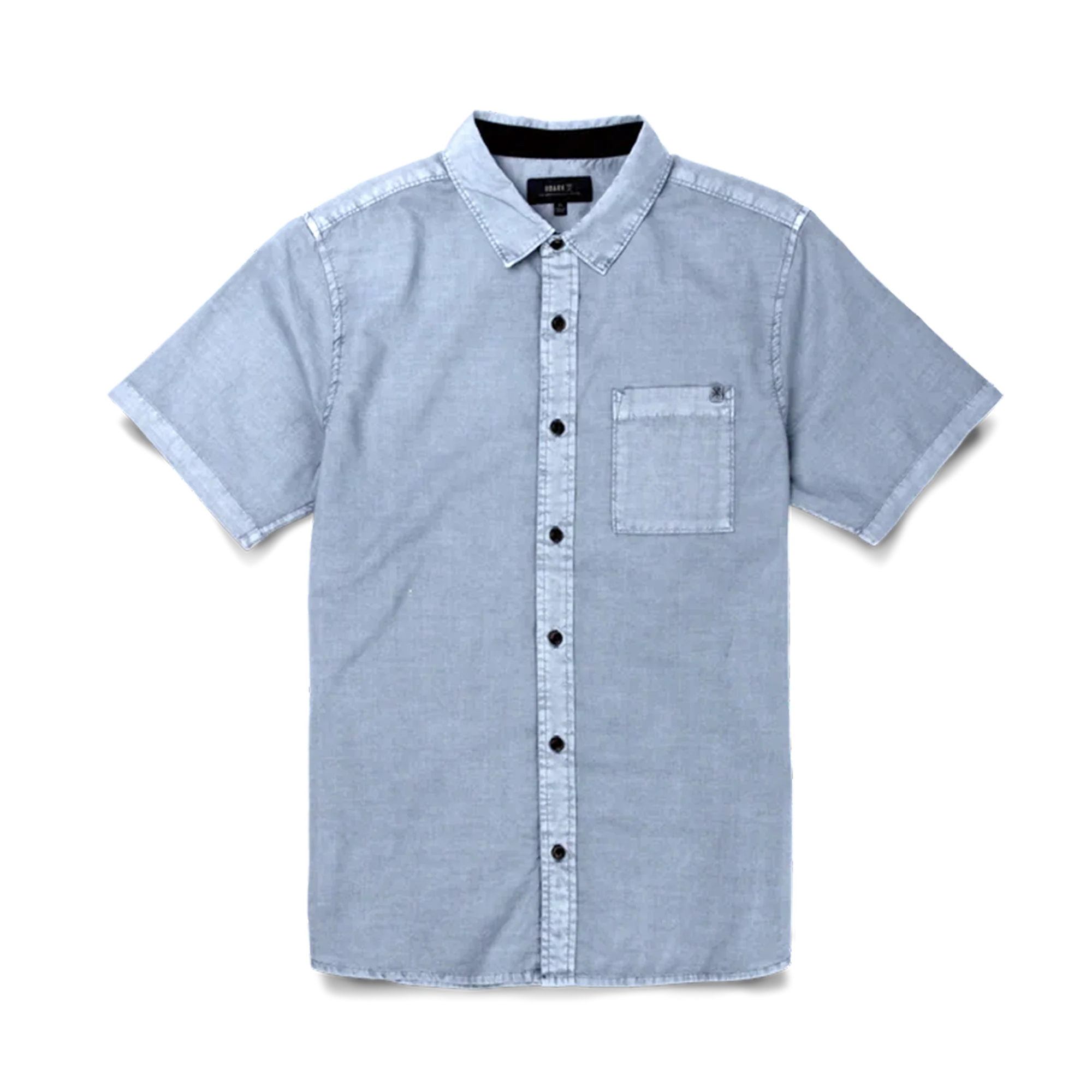 Made To Fade Short Sleeve Button Up Shirt - Washed Slate