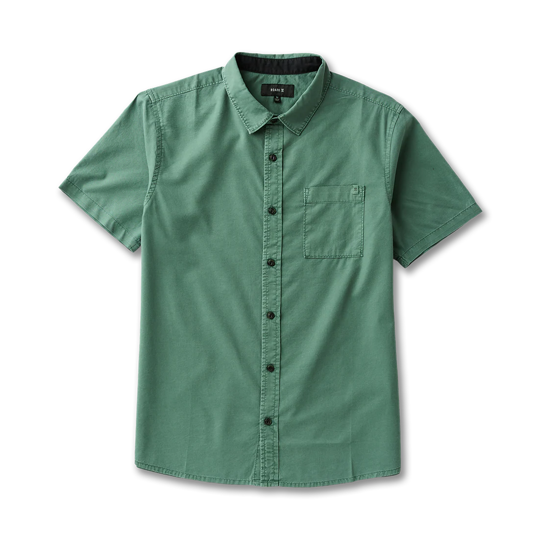 Made To Fade Short Sleeve Button Up Shirt - Washed Slate Green