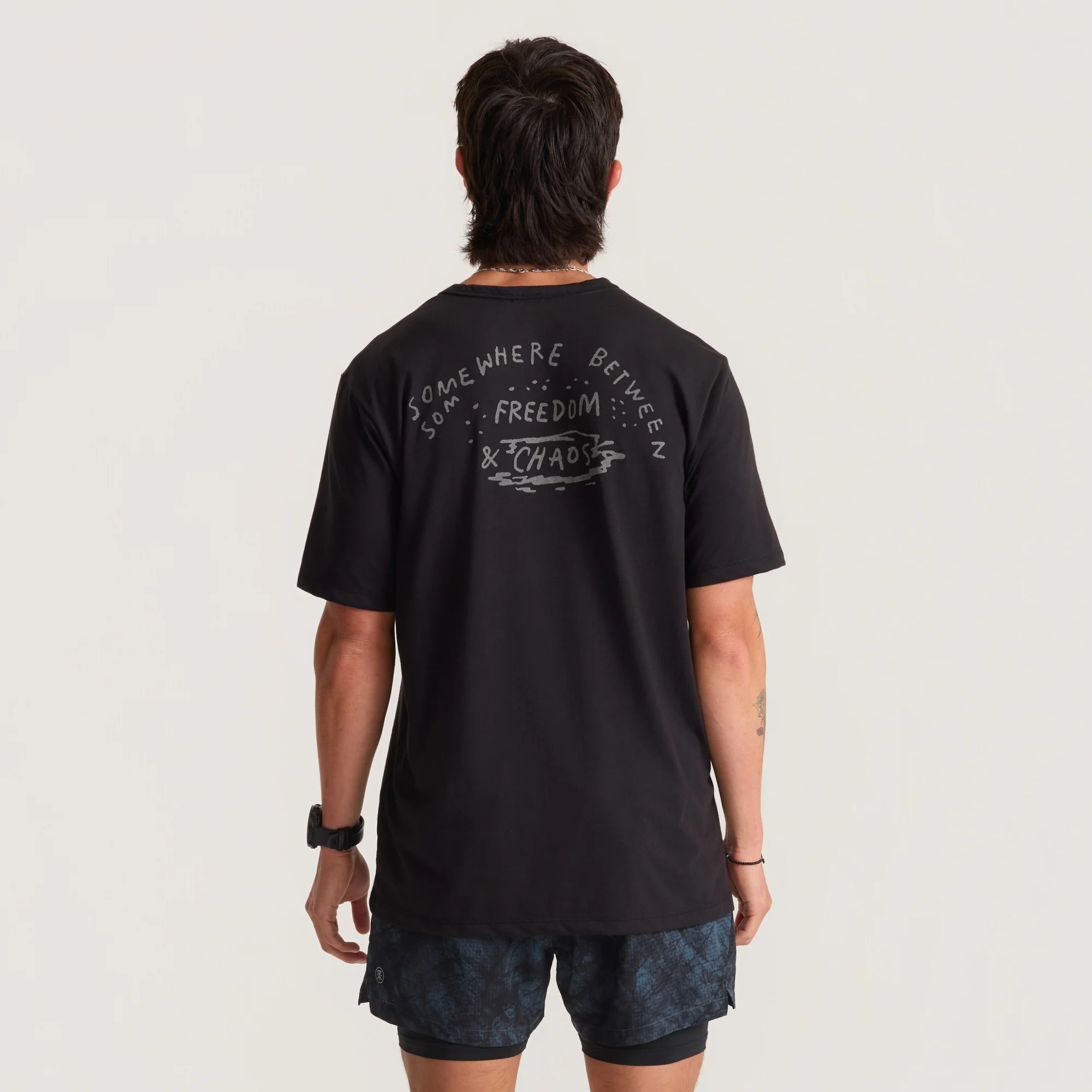 Mathis Active Short Sleeve Tee - Chaos Black - Image 3