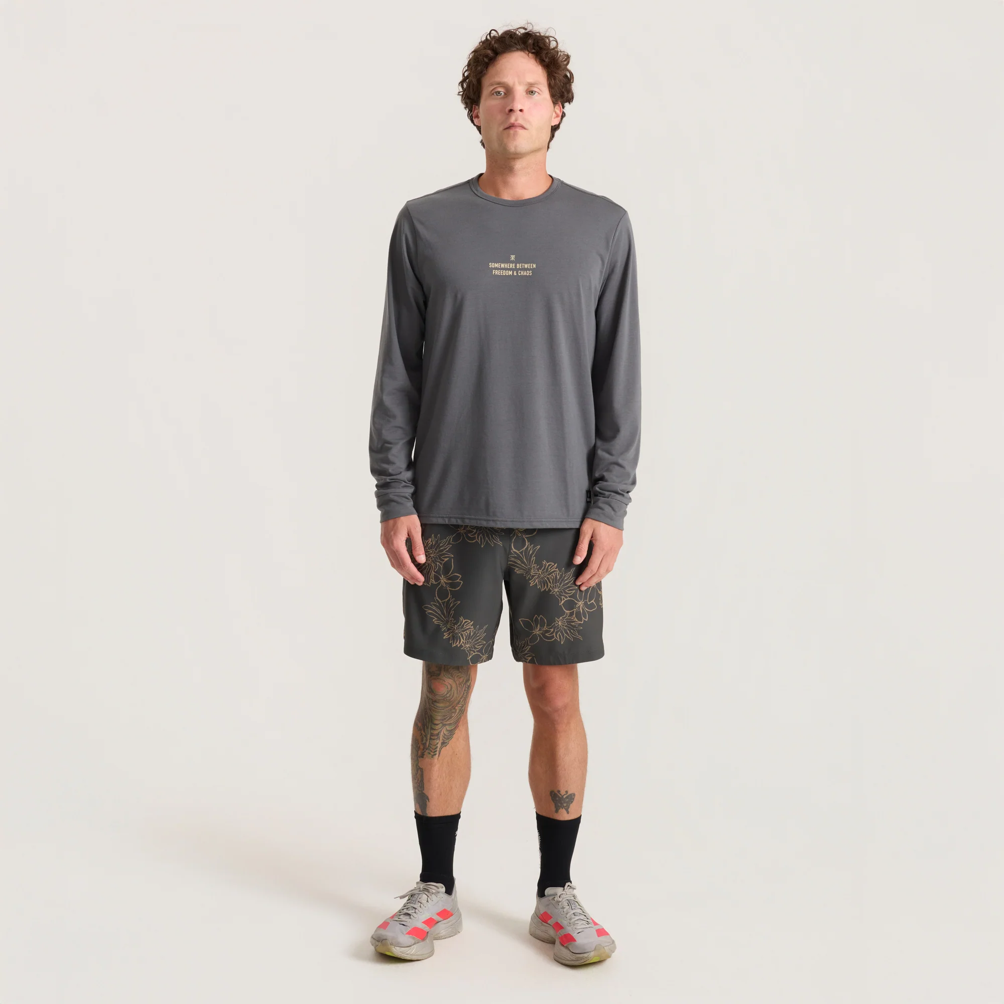 Mathis Active Long Sleeve Tee - Charcoal - Image 10