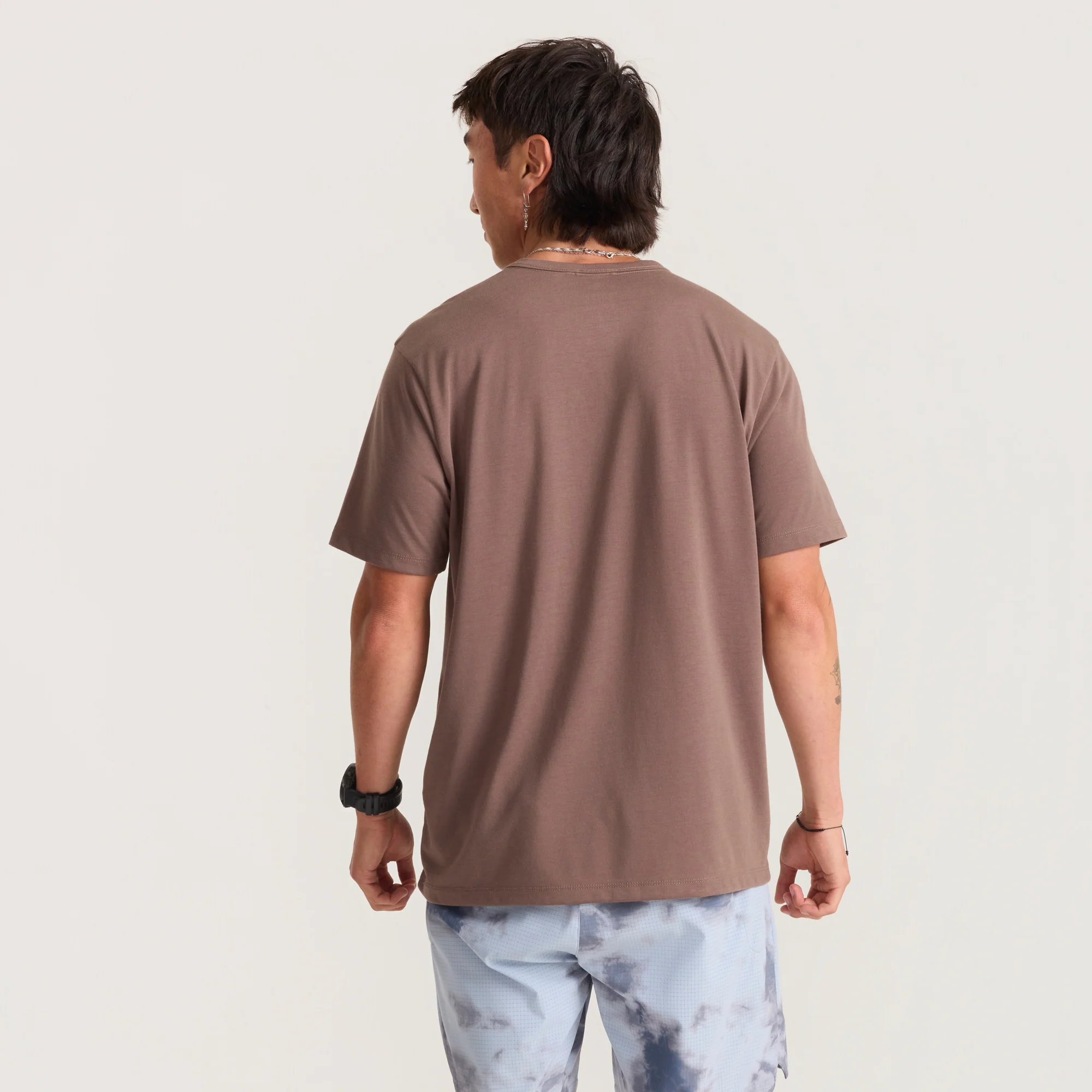 Mathis Active Short Sleeve Tee - Faded Brown - Image 4