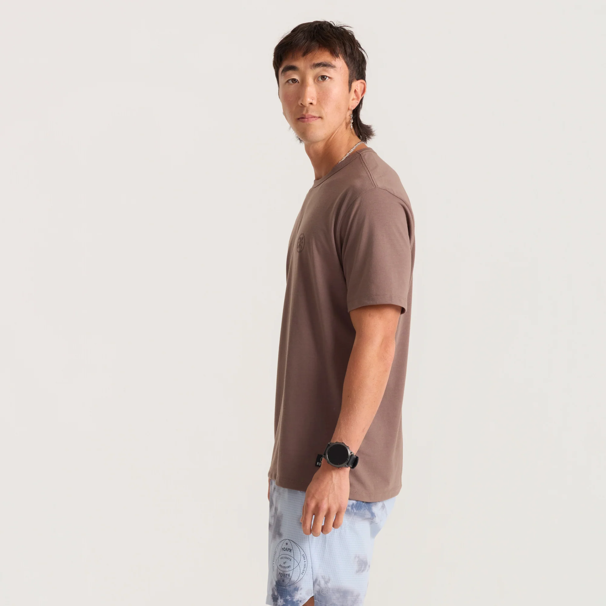 Mathis Active Short Sleeve Tee - Faded Brown - Image 6