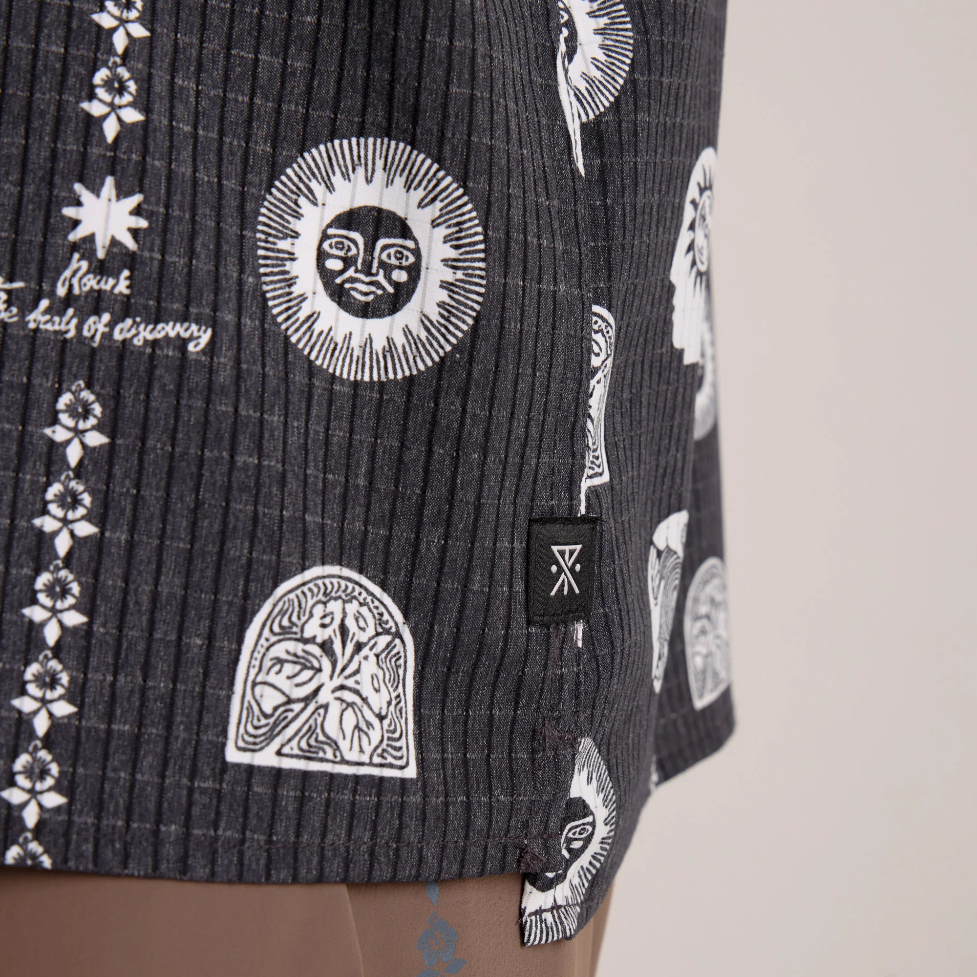 Bless Up Trail Button Up Shirt - Black Print - Image 10