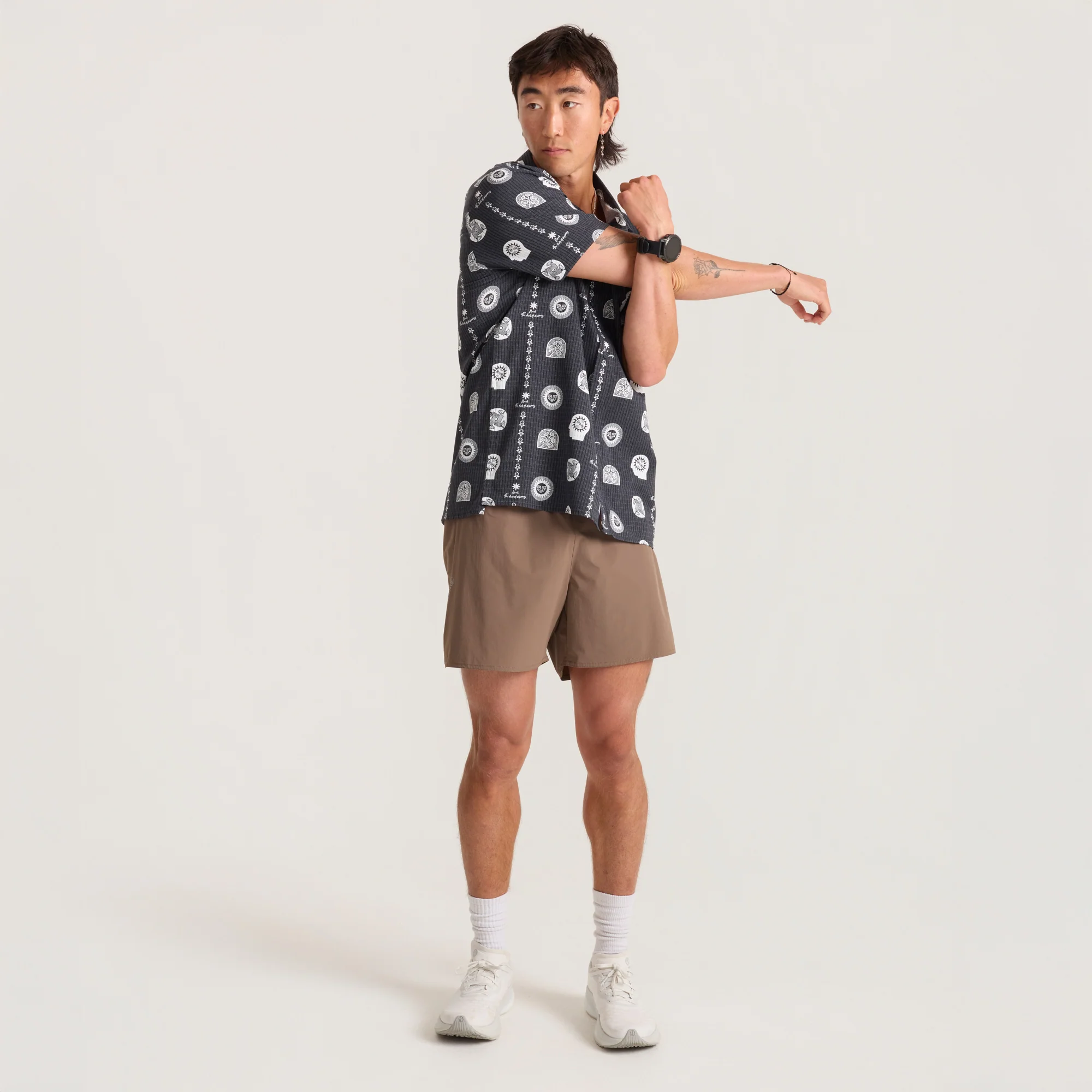 Bless Up Trail Button Up Shirt - Black Print - Image 6