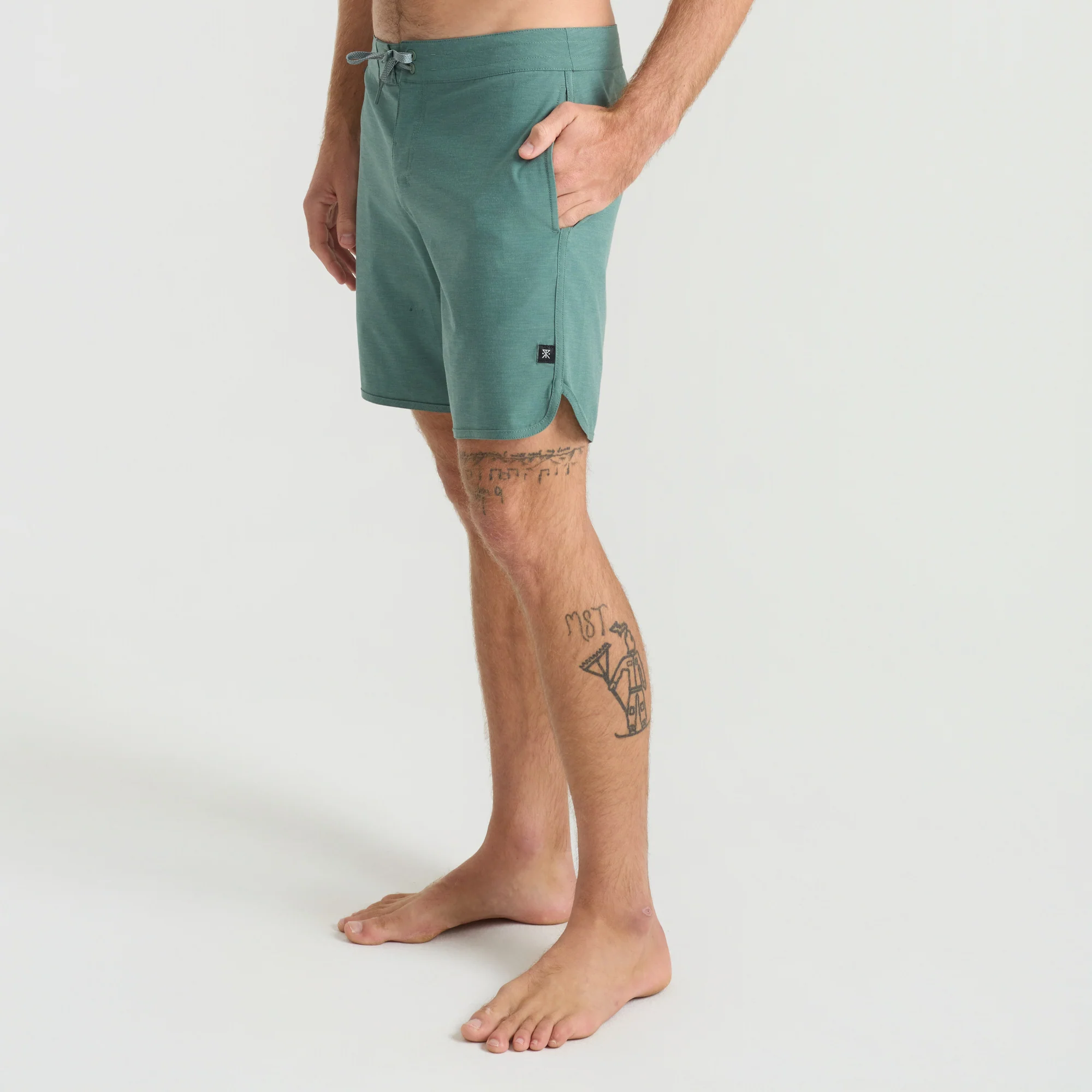 Chiller Scallop Boardshorts - Slate Green - Image 3