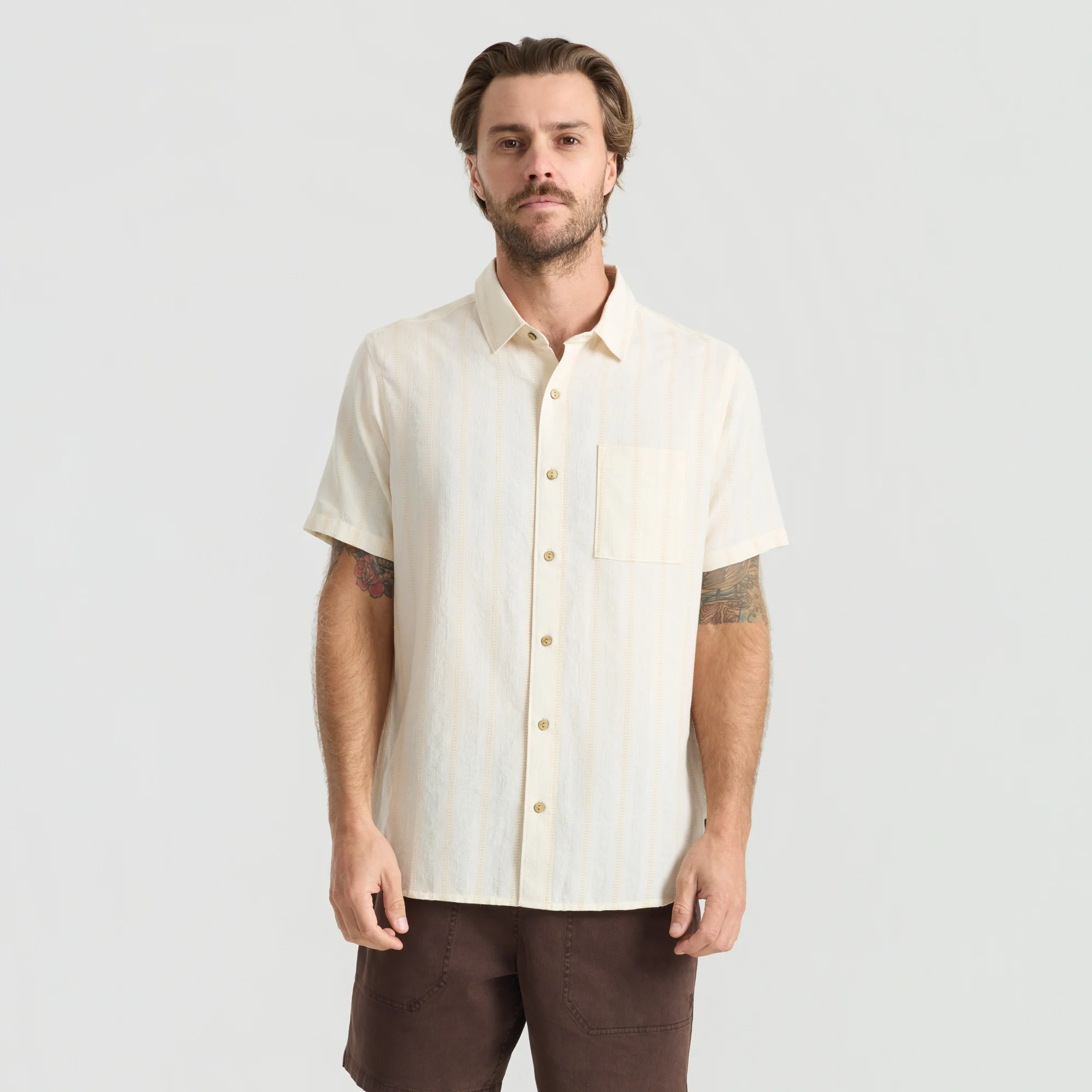 Crosswinds Button Up Shirt - Unbleached - Image 4