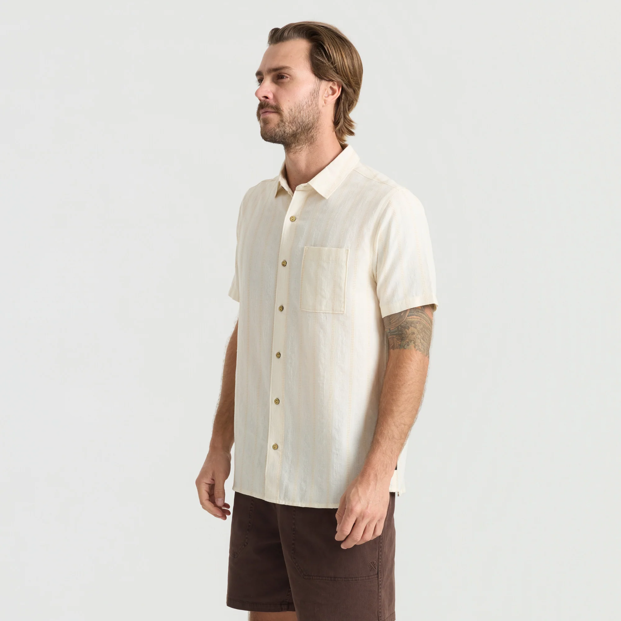 Crosswinds Button Up Shirt - Unbleached - Image 7