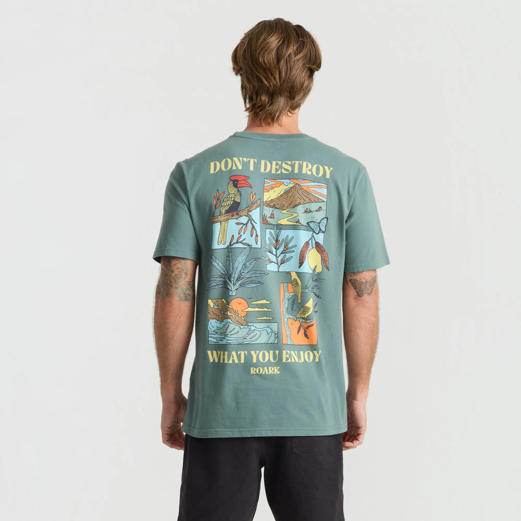 Enjoy Premium Tee - Slate Green - Image 4