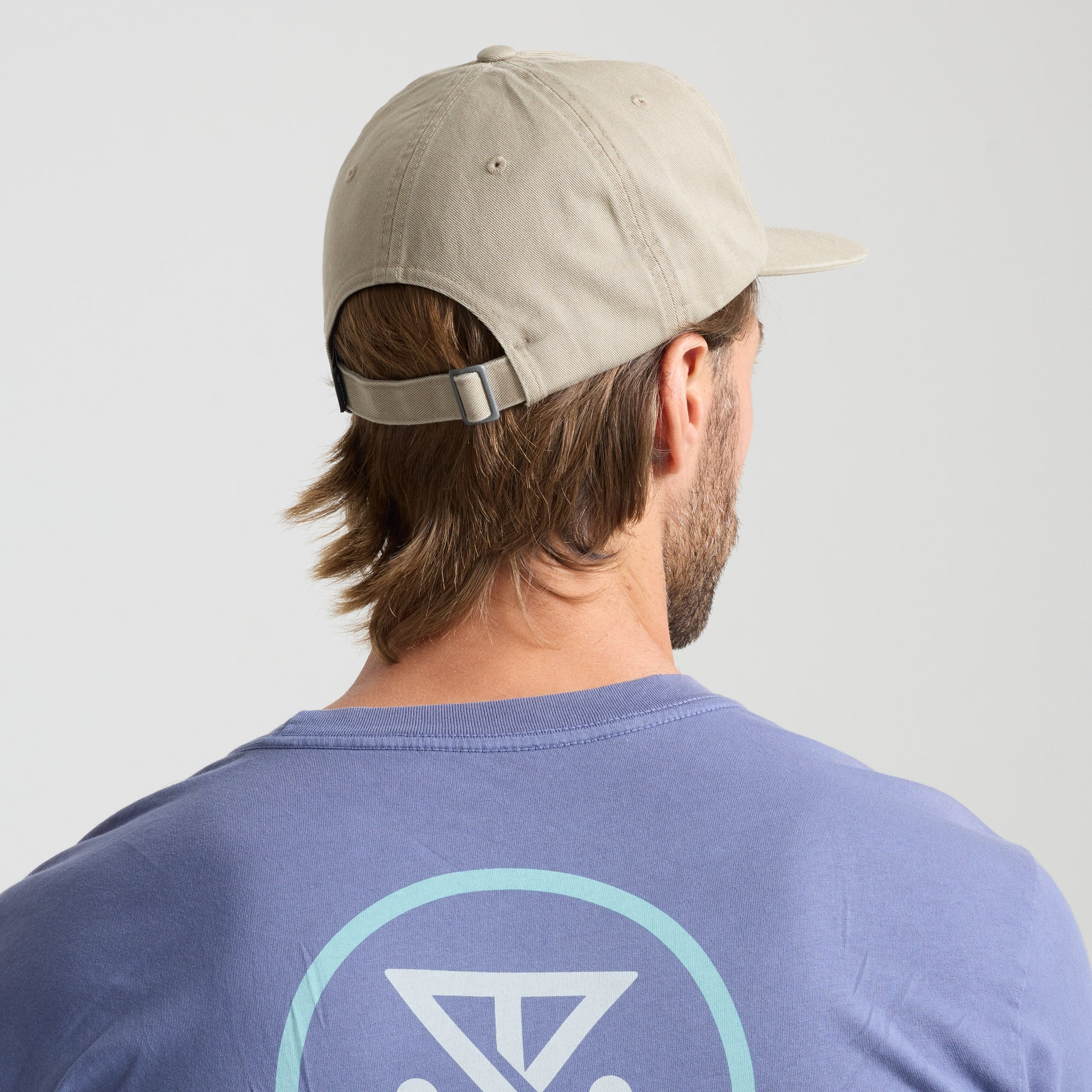 Made To Fade 6 Panel Strapback Hat - Washed Fossil - Image 3
