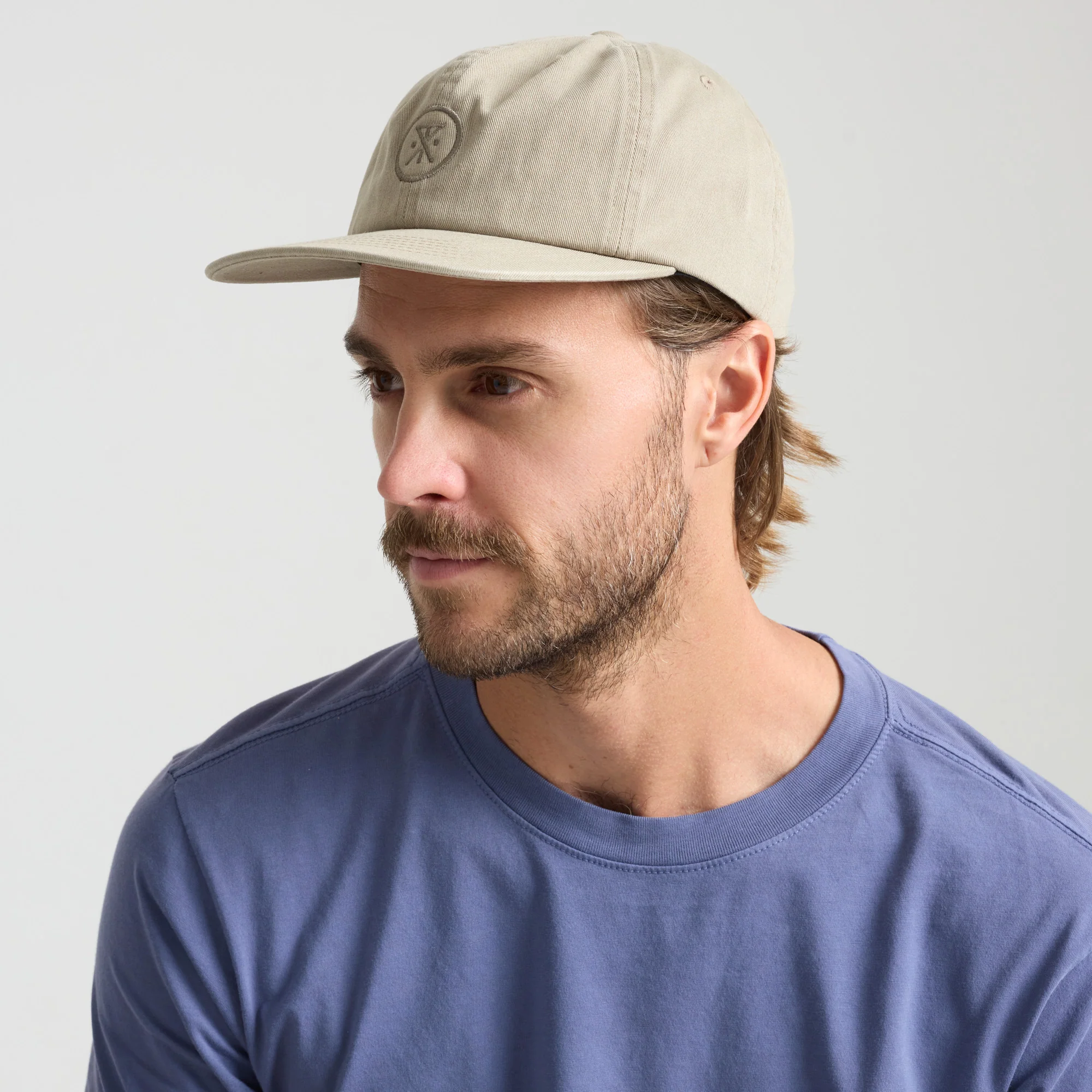 Made To Fade 6 Panel Strapback Hat - Washed Fossil - Image 4