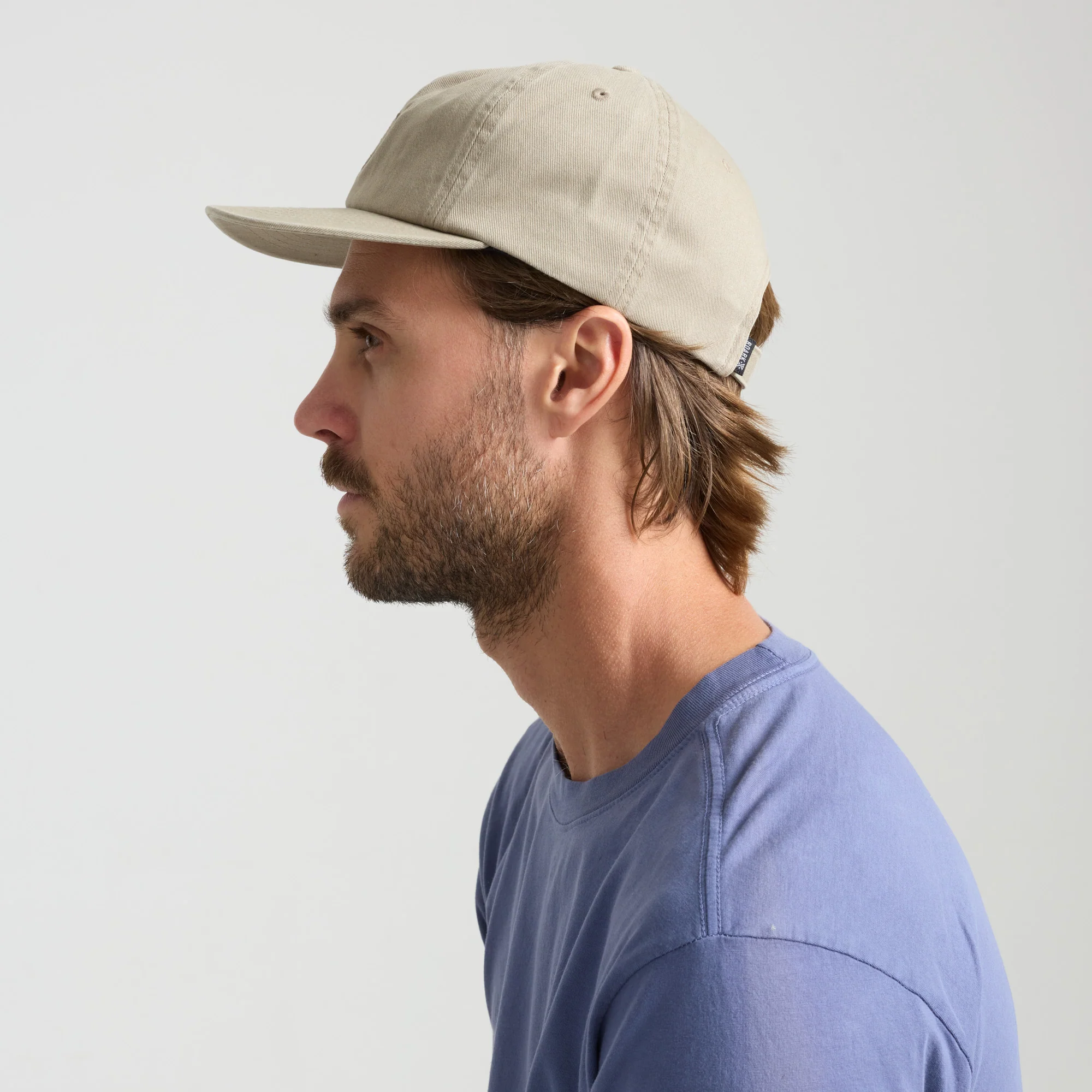 Made To Fade 6 Panel Strapback Hat - Washed Fossil - Image 6