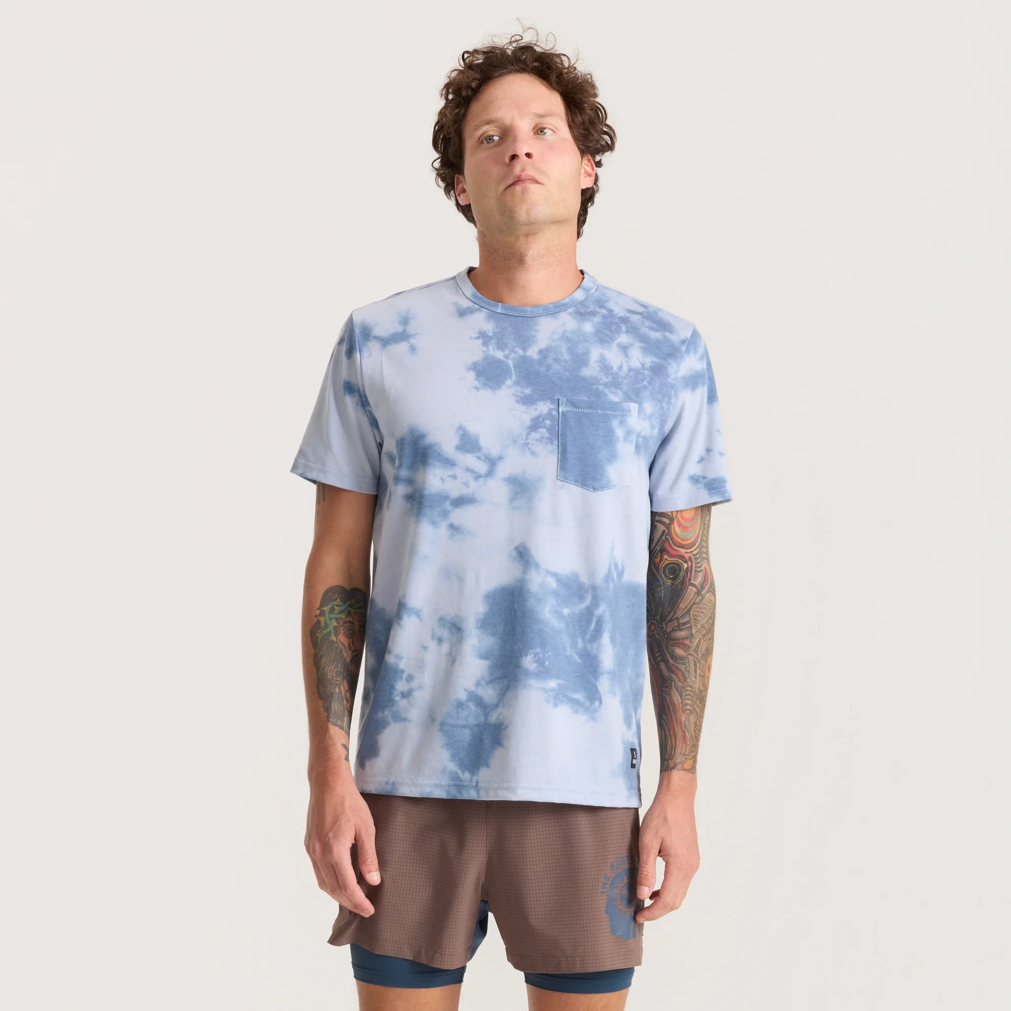 Mathis Active Tie Dye Pocket Short Sleeve Tee - Neptune Tie Dye - Image 3