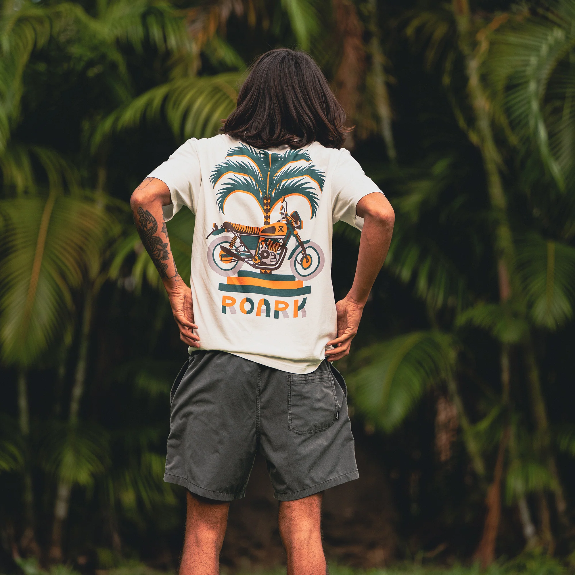 Moto Palm Premium Tee - Off White - Image 2