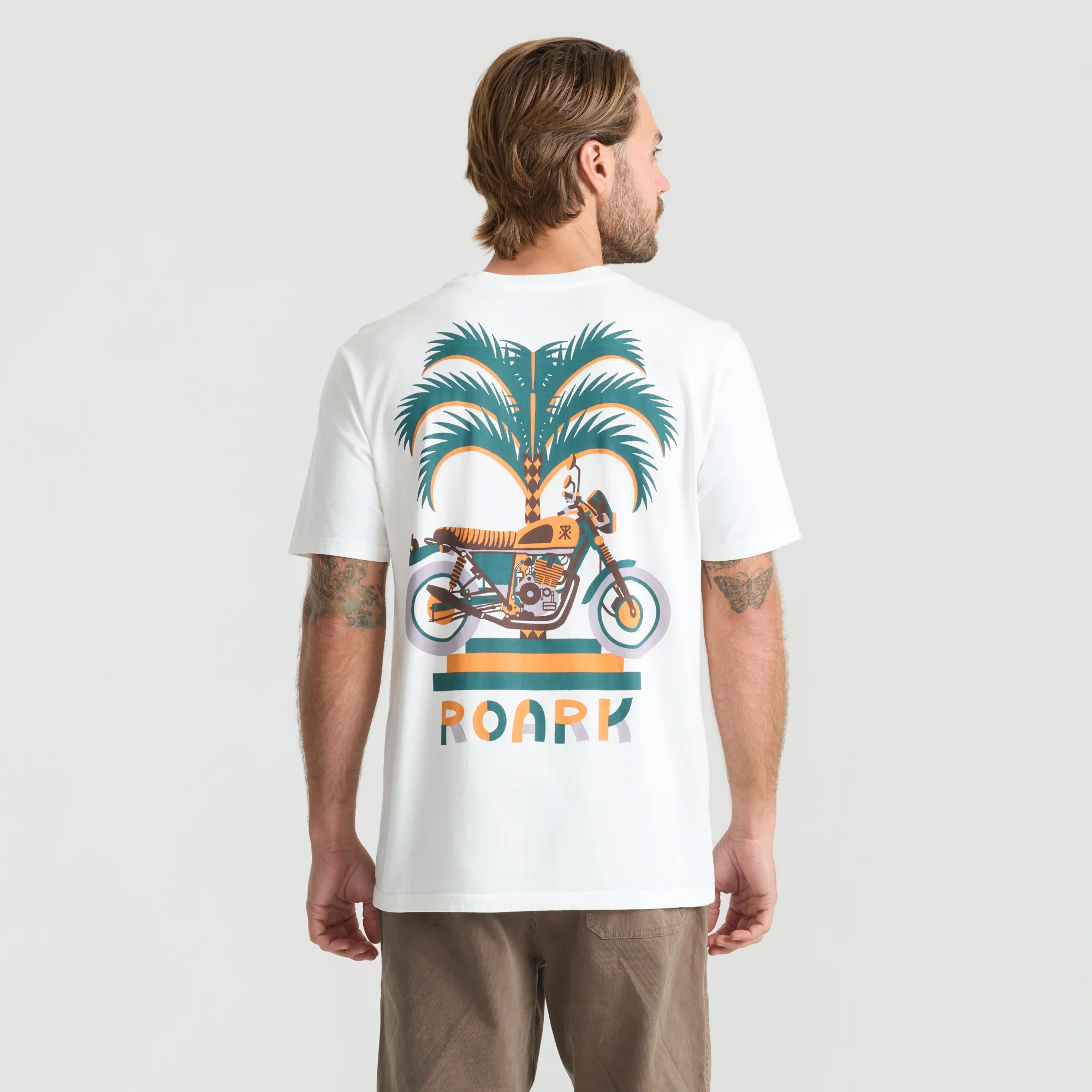Moto Palm Premium Tee - Off White - Image 5