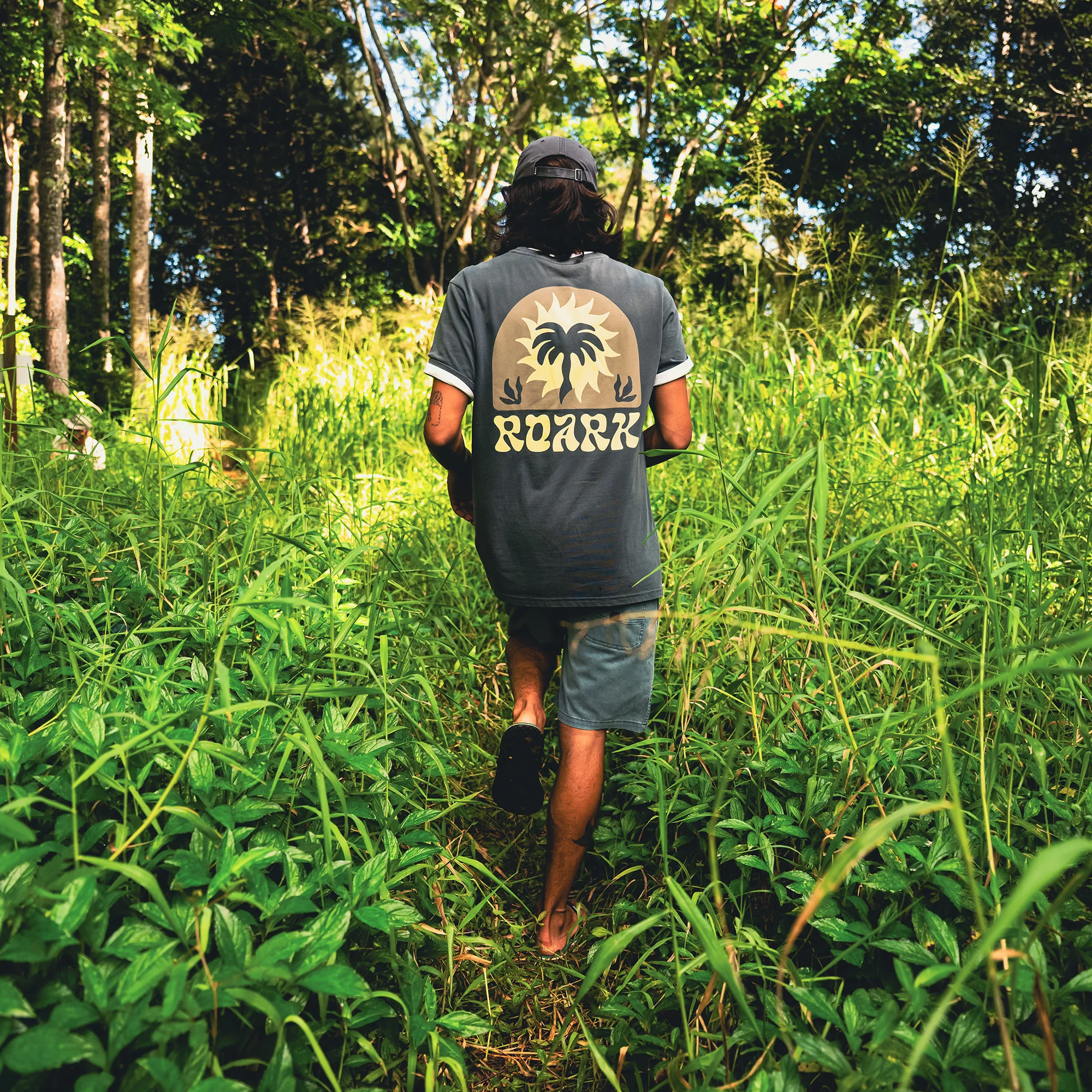 Palm Premium Tee - Charcoal - Image 2