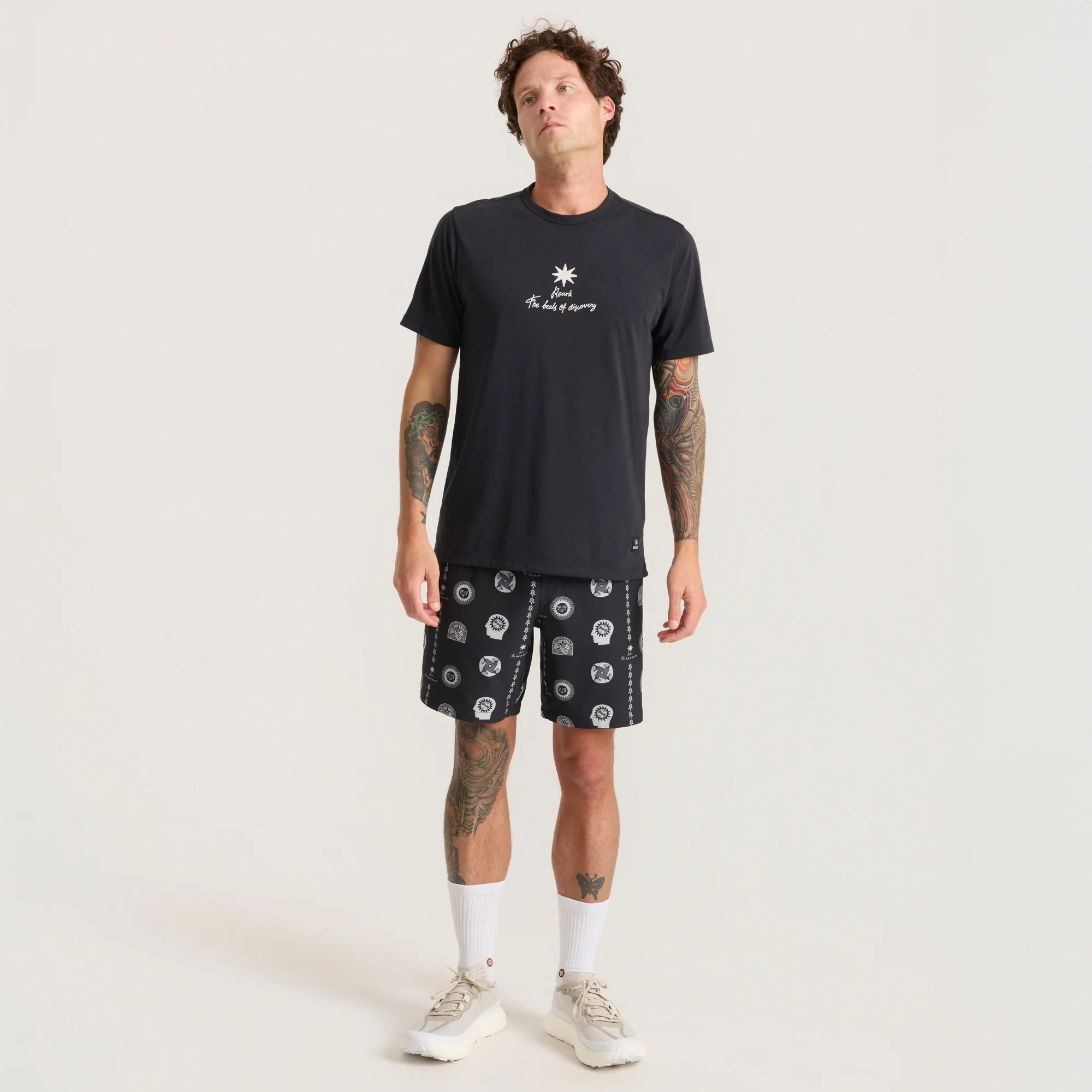 Serrano 7" Active Stretch Shorts - Black Print - Image 4