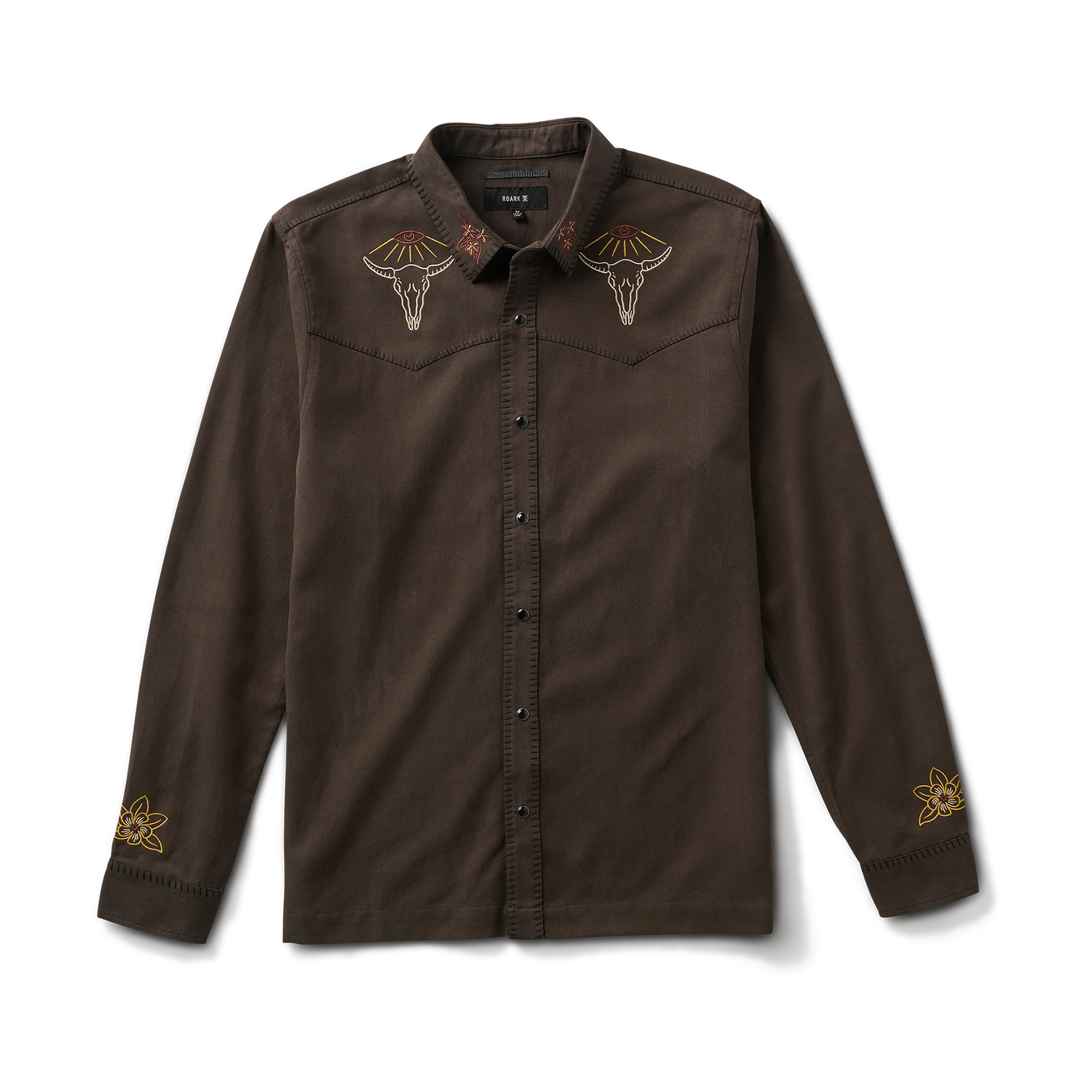 On the Range Long Sleeve Button Up Shirt - Dark Brown
