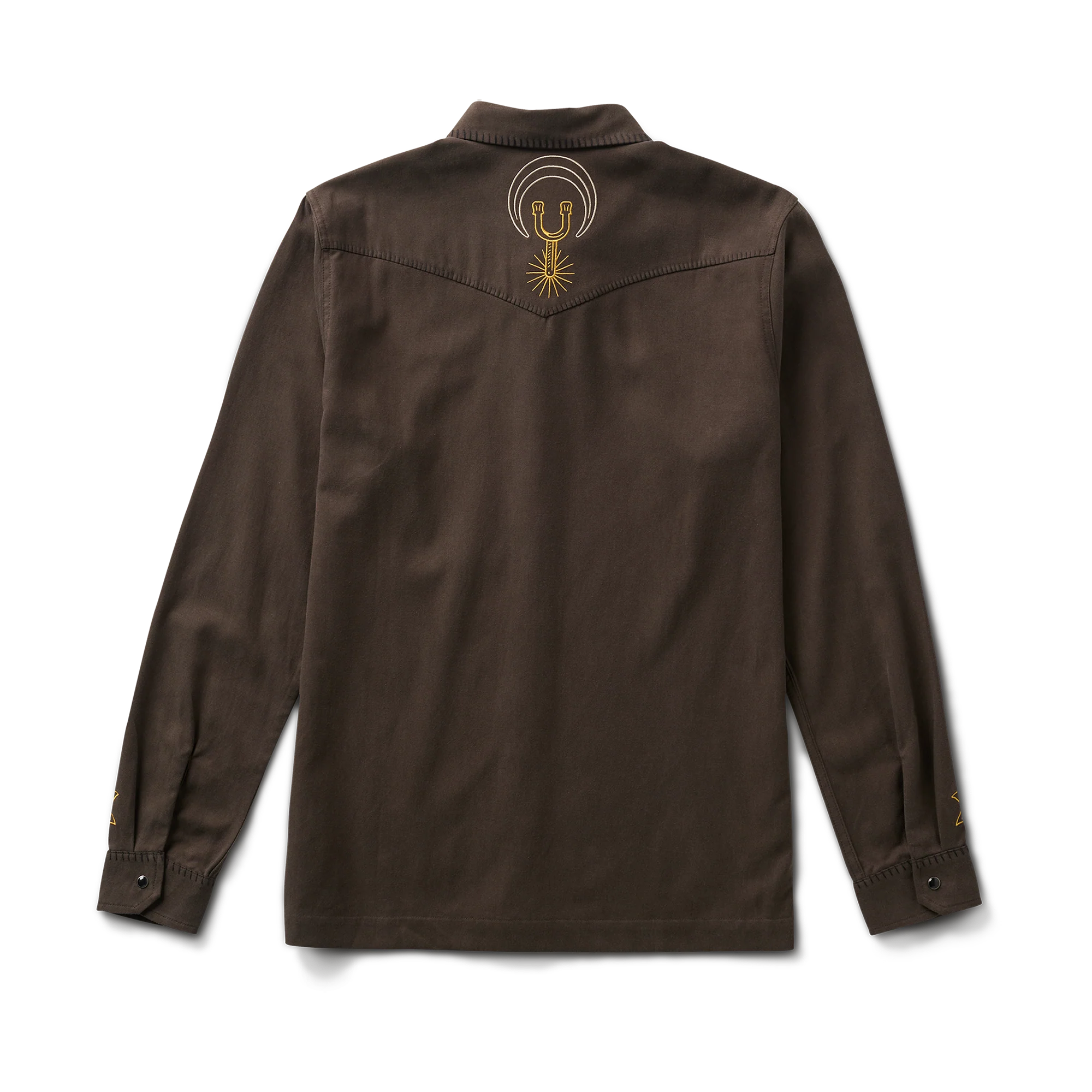 On the Range Long Sleeve Button Up Shirt - Dark Brown - Image 9