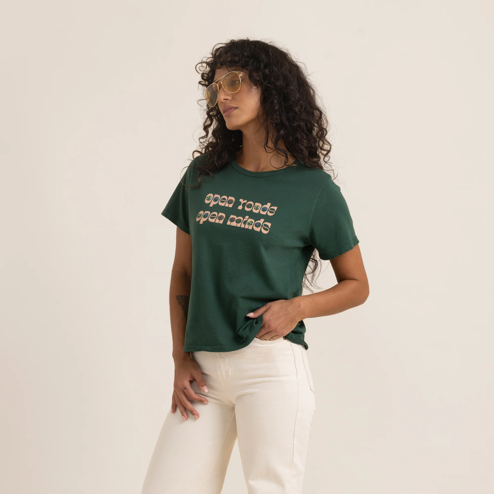 Open Roads Everyday Premium Tee - Emerald - Image 2
