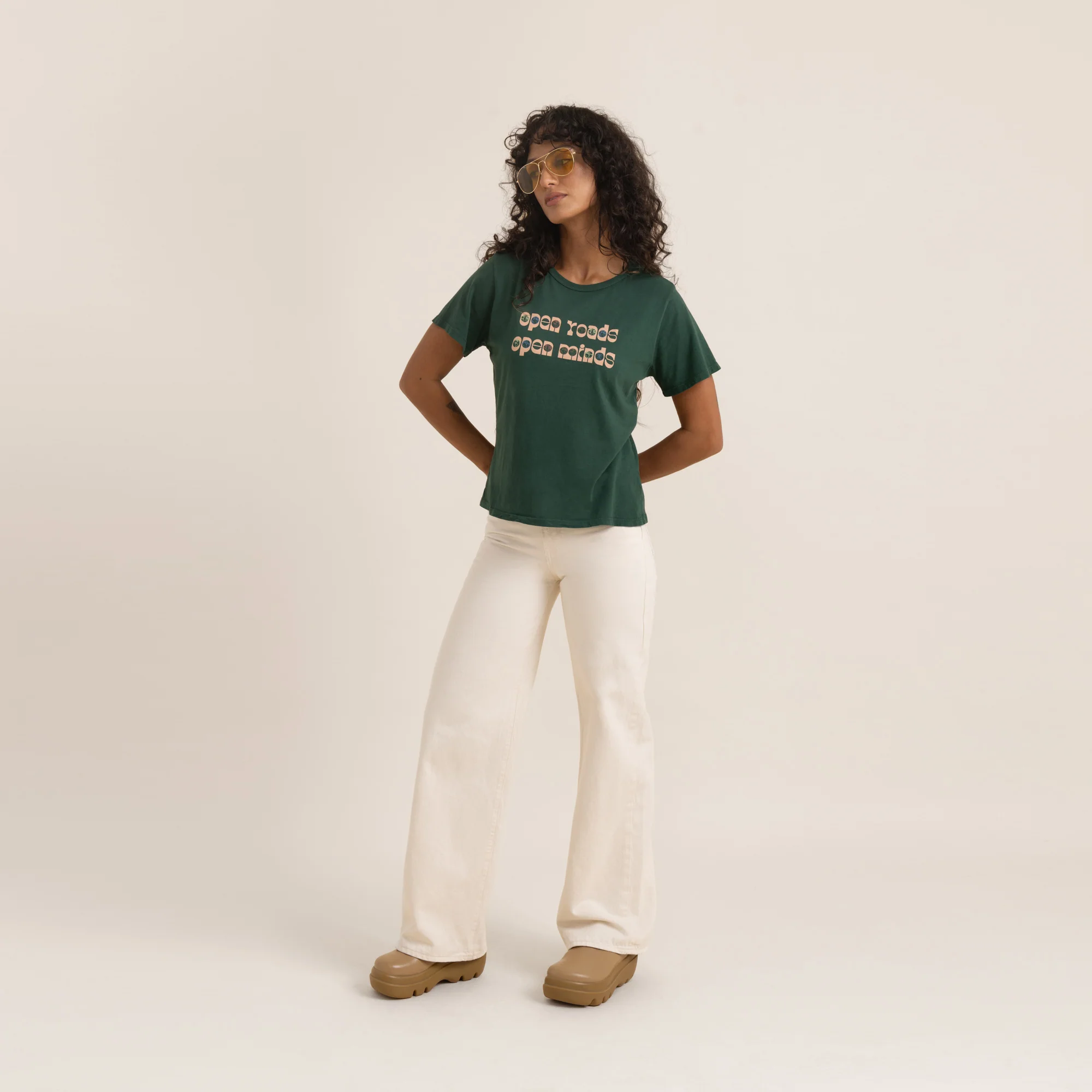 Open Roads Everyday Premium Tee - Emerald - Image 3
