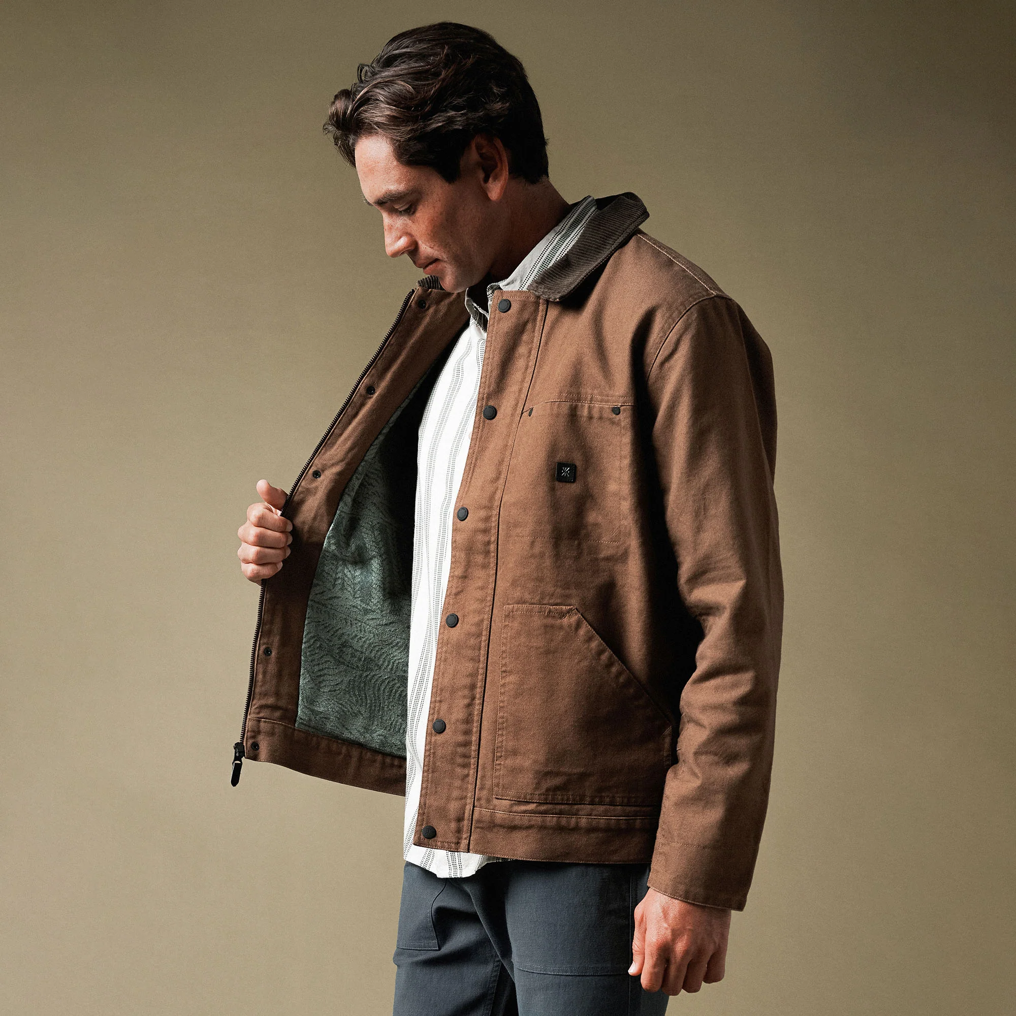 Open Roads Waxed Canvas Jacket - Otter - Image 3