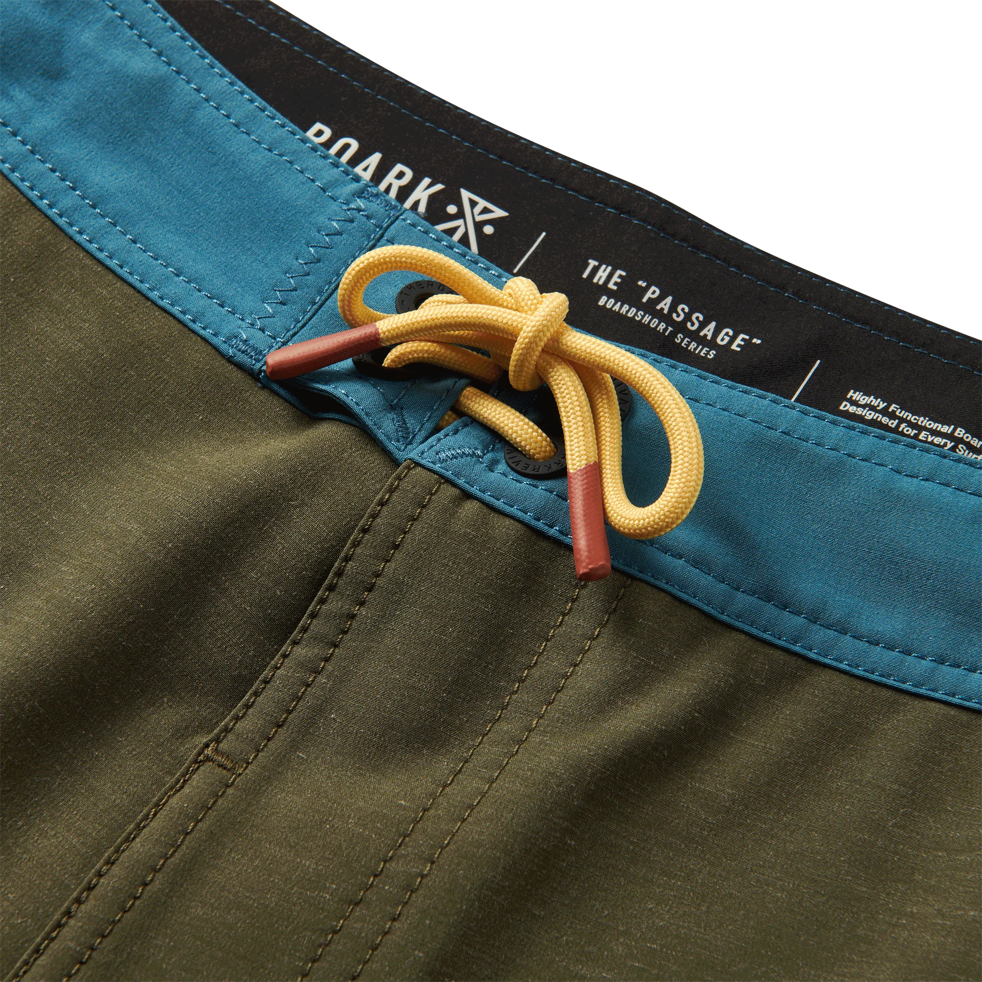 Passage 16" Side Panel Boardshorts - Military - Image 5