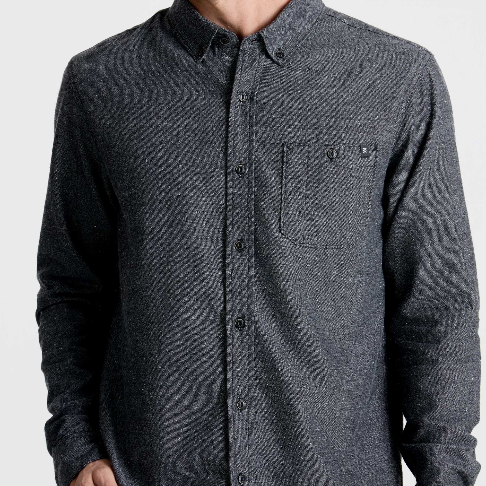 Scholar Chambray Button Up Shirt - Black - Image 5