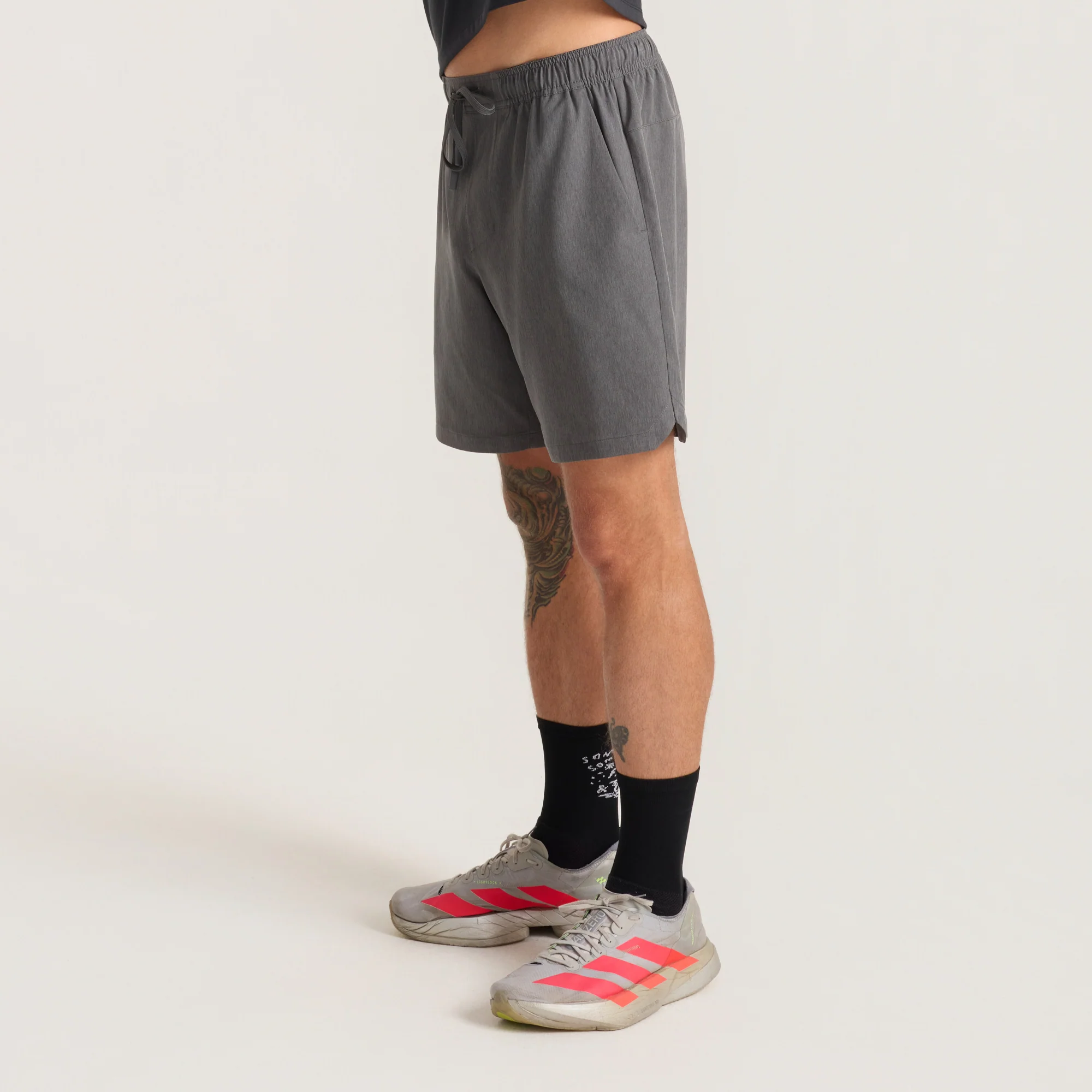 Serrano 7" Active Stretch Shorts - Charcoal Heather - Image 6