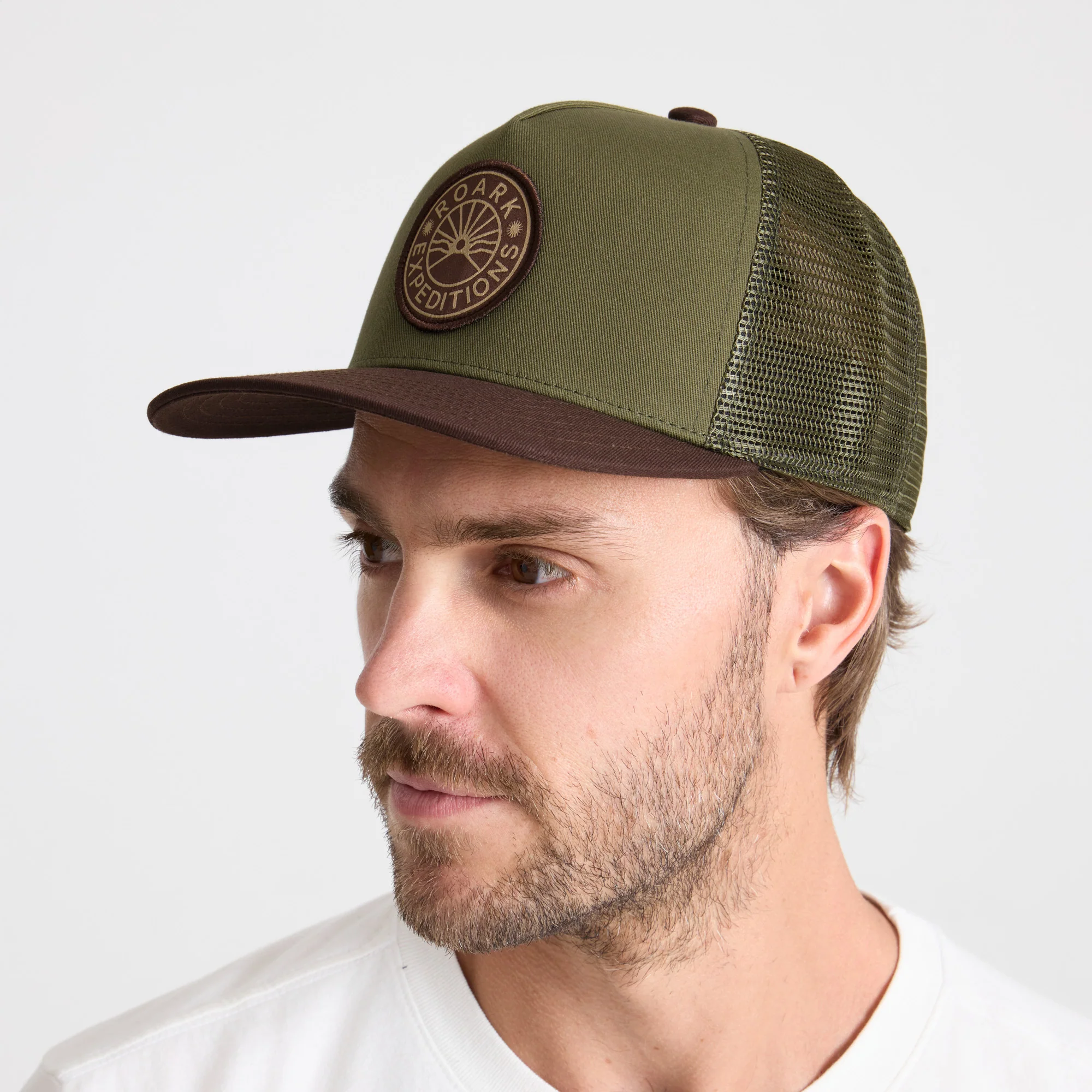 Station Trucker Snapback Hat - Dark Military - Image 3