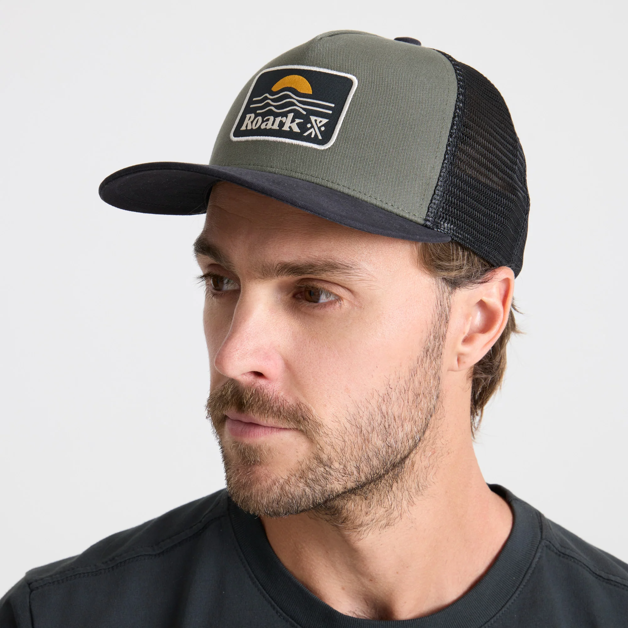 Station Trucker Snapback Hat - Military - Image 3
