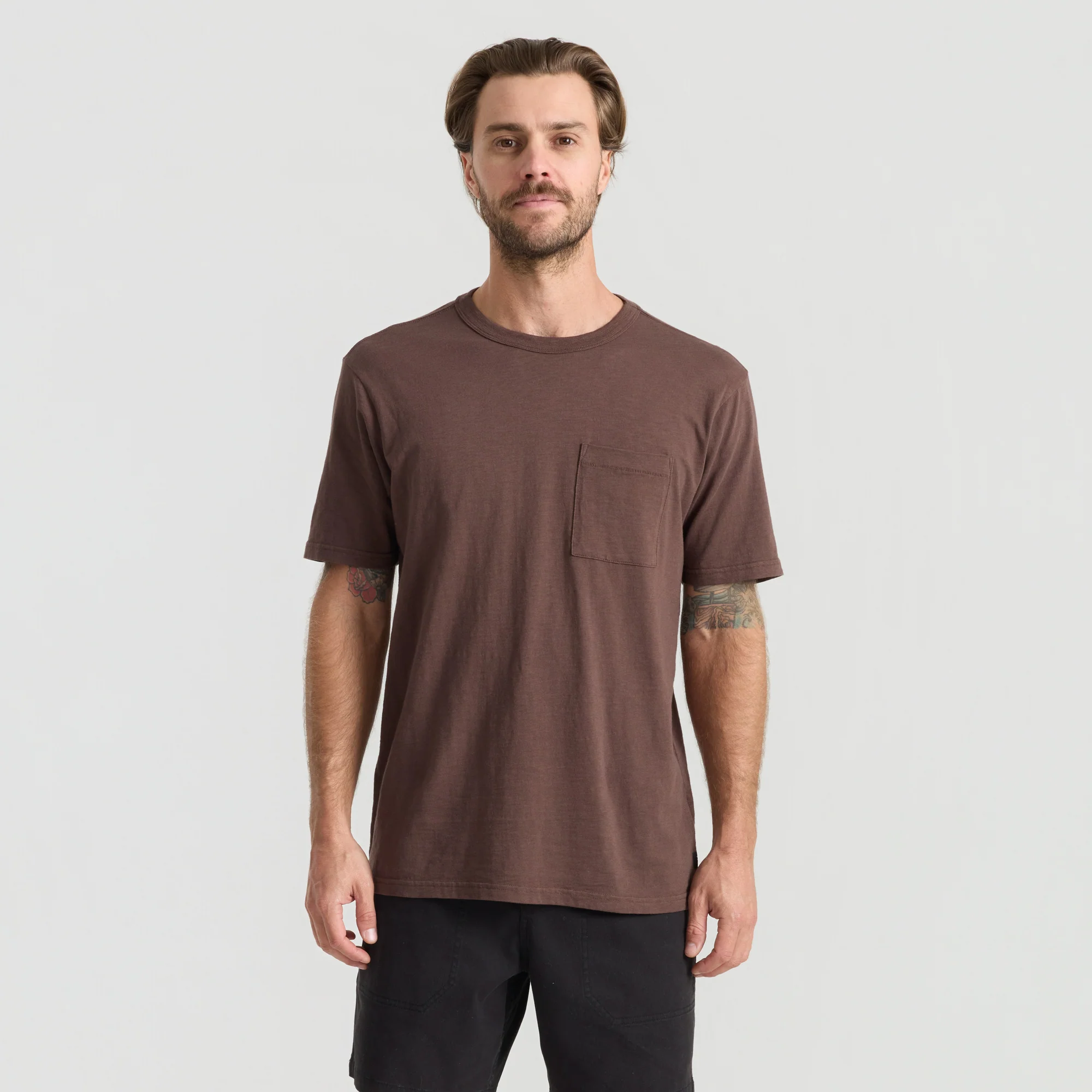 Well Worn Organic Short Sleeve Tee - Cocoa Bean - Image 3