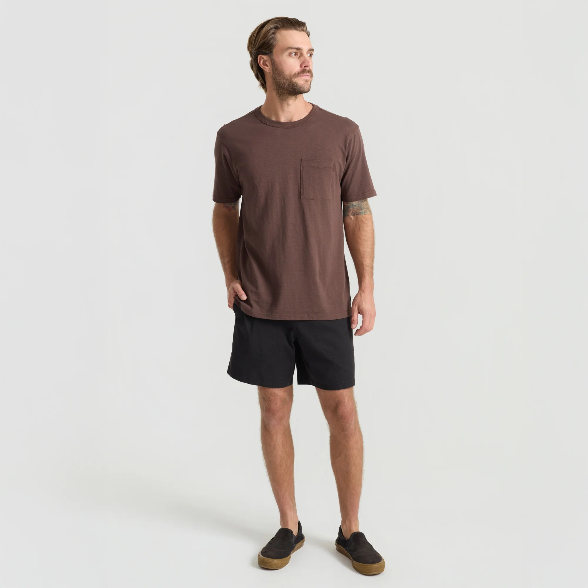 Well Worn Organic Short Sleeve Tee - Cocoa Bean - Image 4