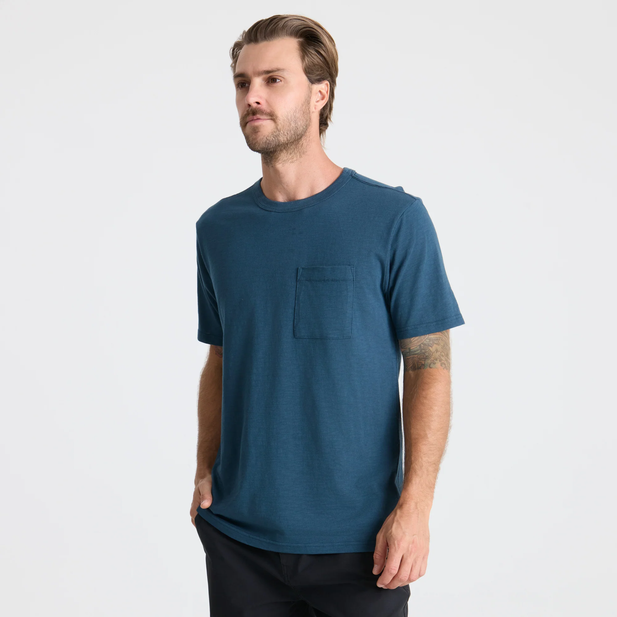 Well Worn Organic Short Sleeve Tee - Navy - Image 6