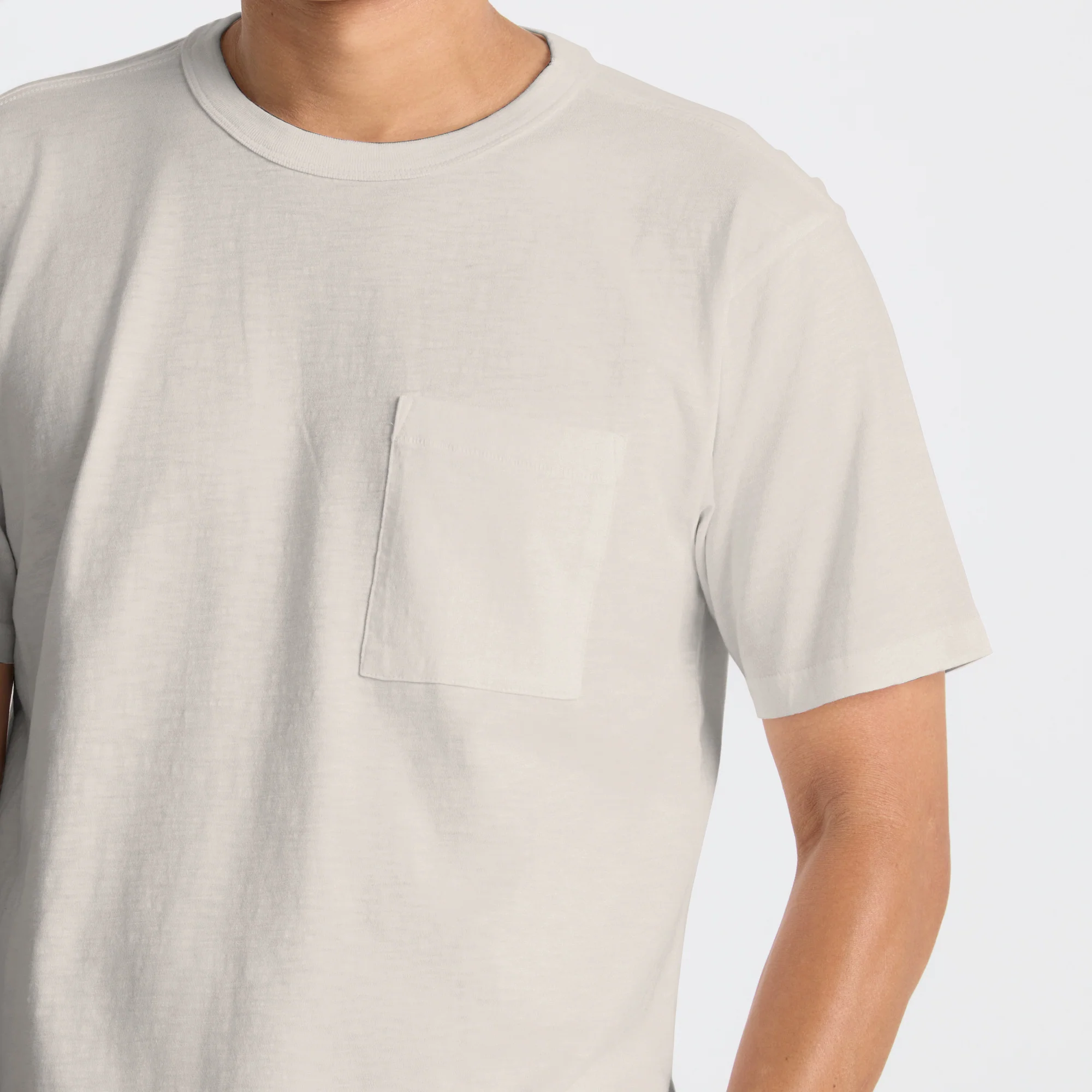 Well Worn Organic Short Sleeve Tee - Off White - Image 4