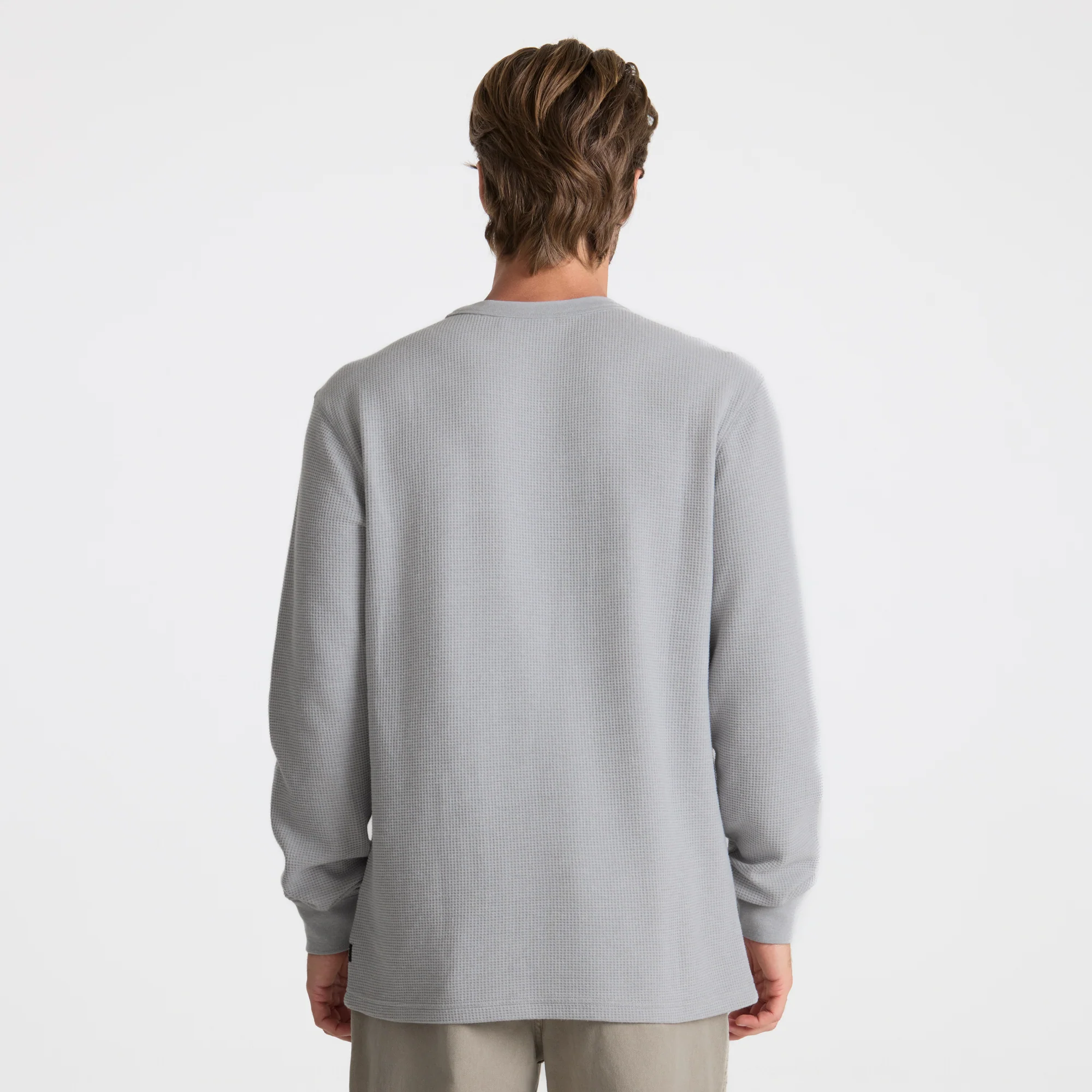 Well Worn Thermal Long Sleeve Tee - Heather Grey - Image 4
