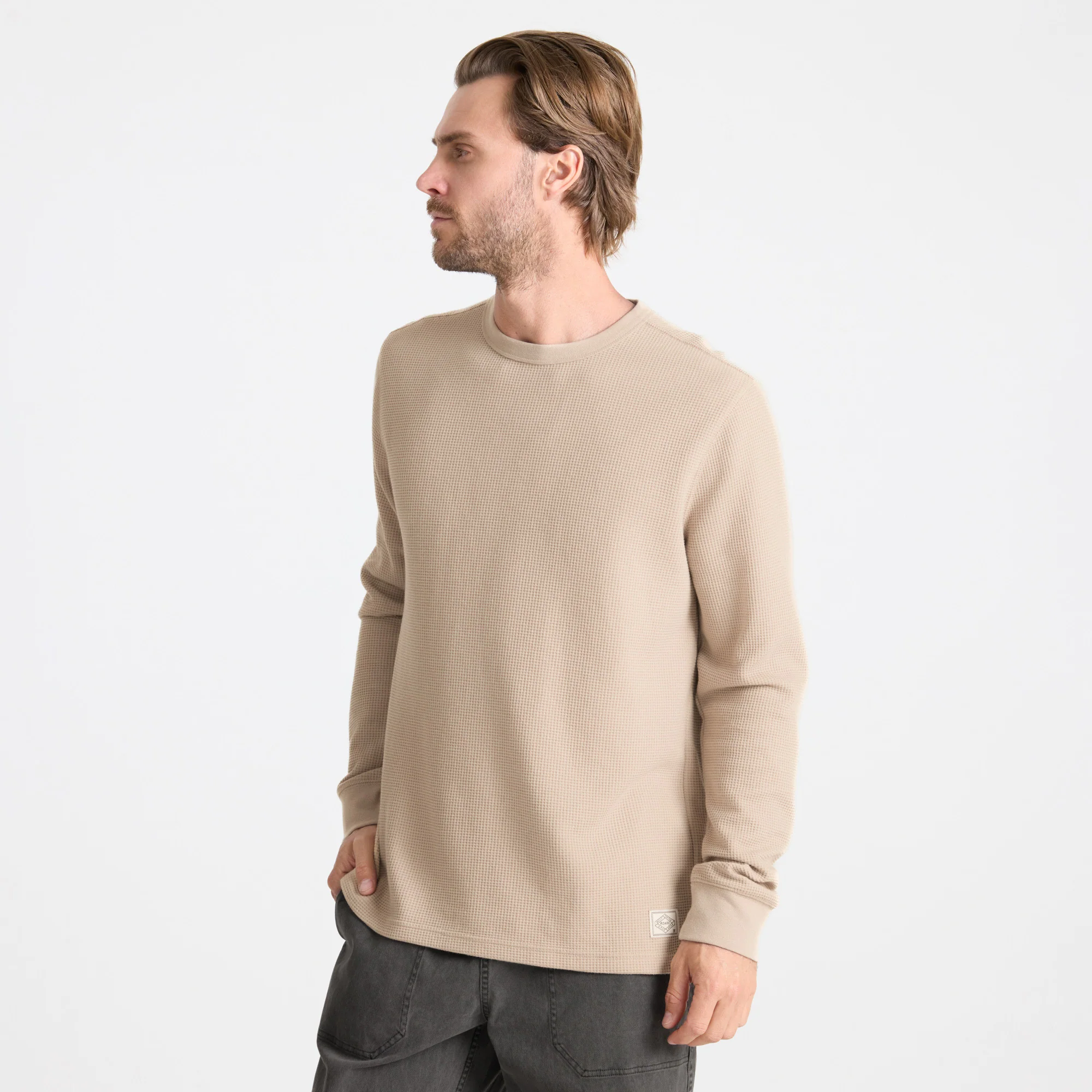 Well Worn Thermal Long Sleeve Tee - Fossil - Image 3