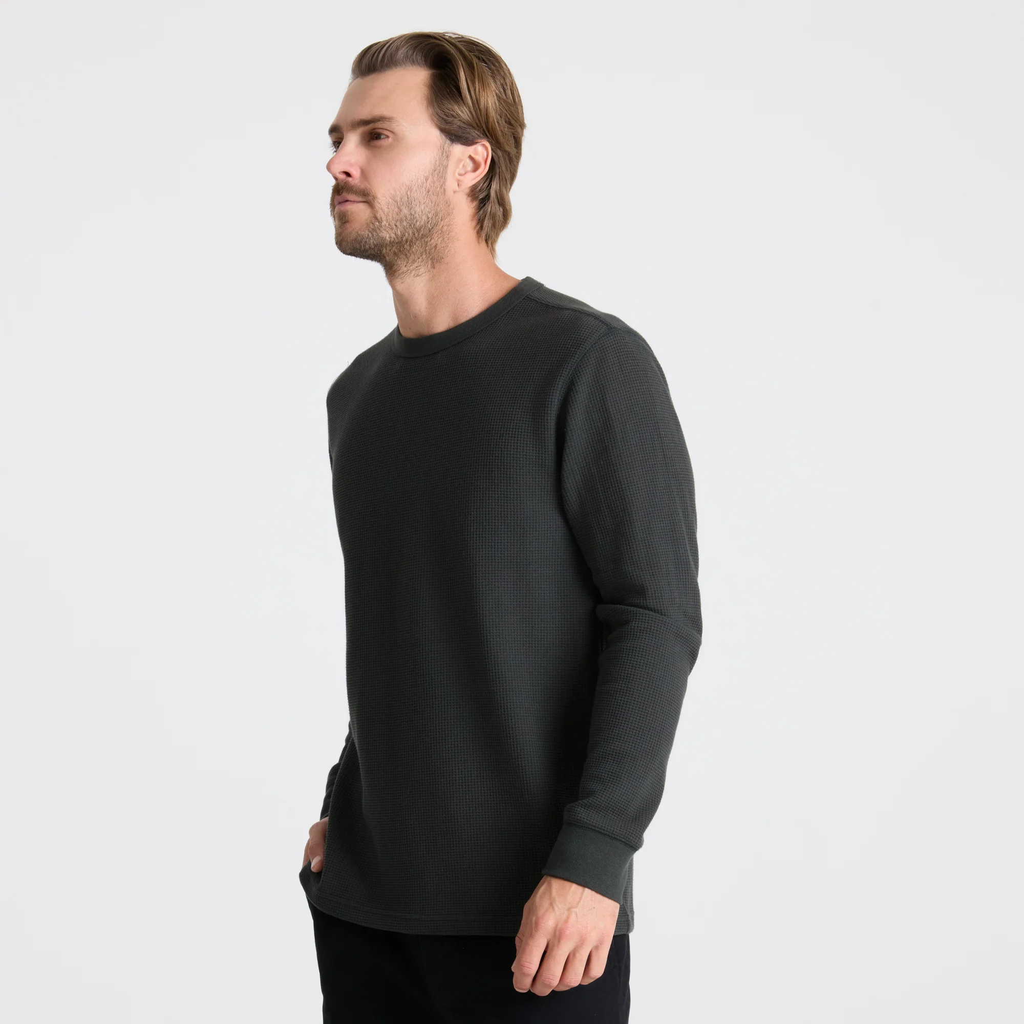 Well Worn Thermal Long Sleeve Tee - Onyx - Image 5
